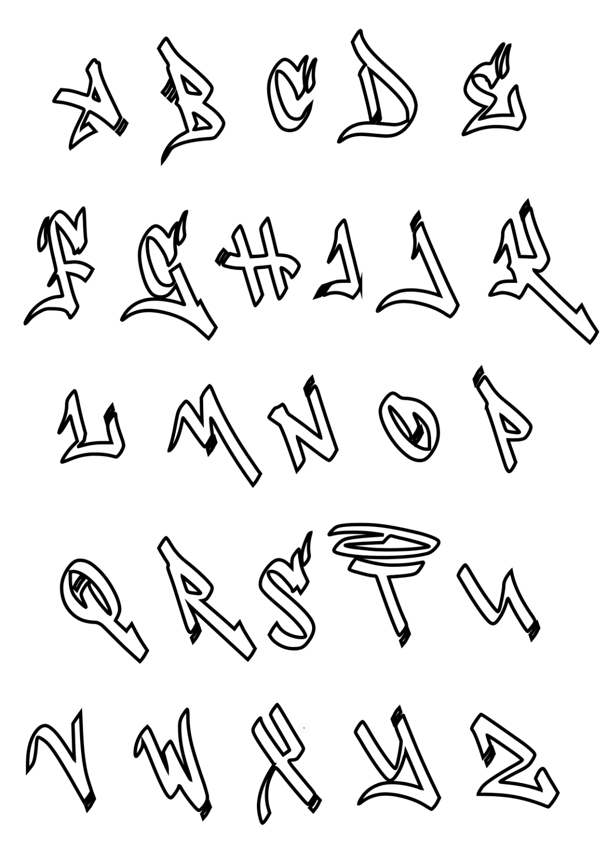 Graffiti Letter Stencil