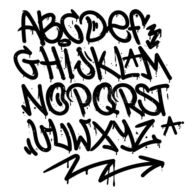 Graffiti Spray Paint Letters