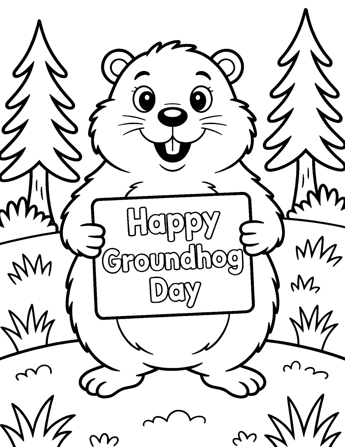 Groundhog Day Coloring Pages Groundhog Day Coloring Pages