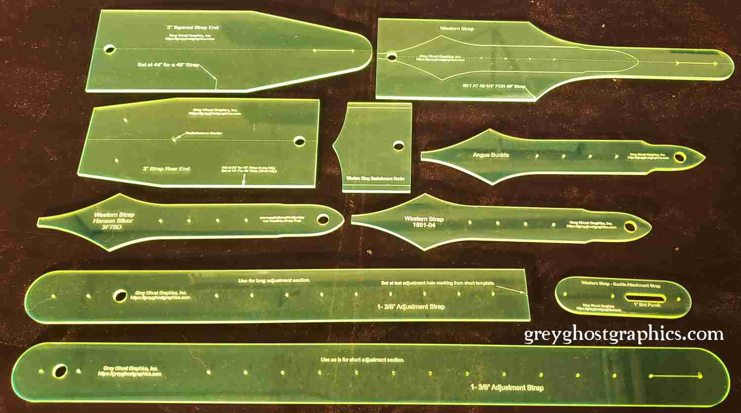 Guitar Strap Template Complete Set