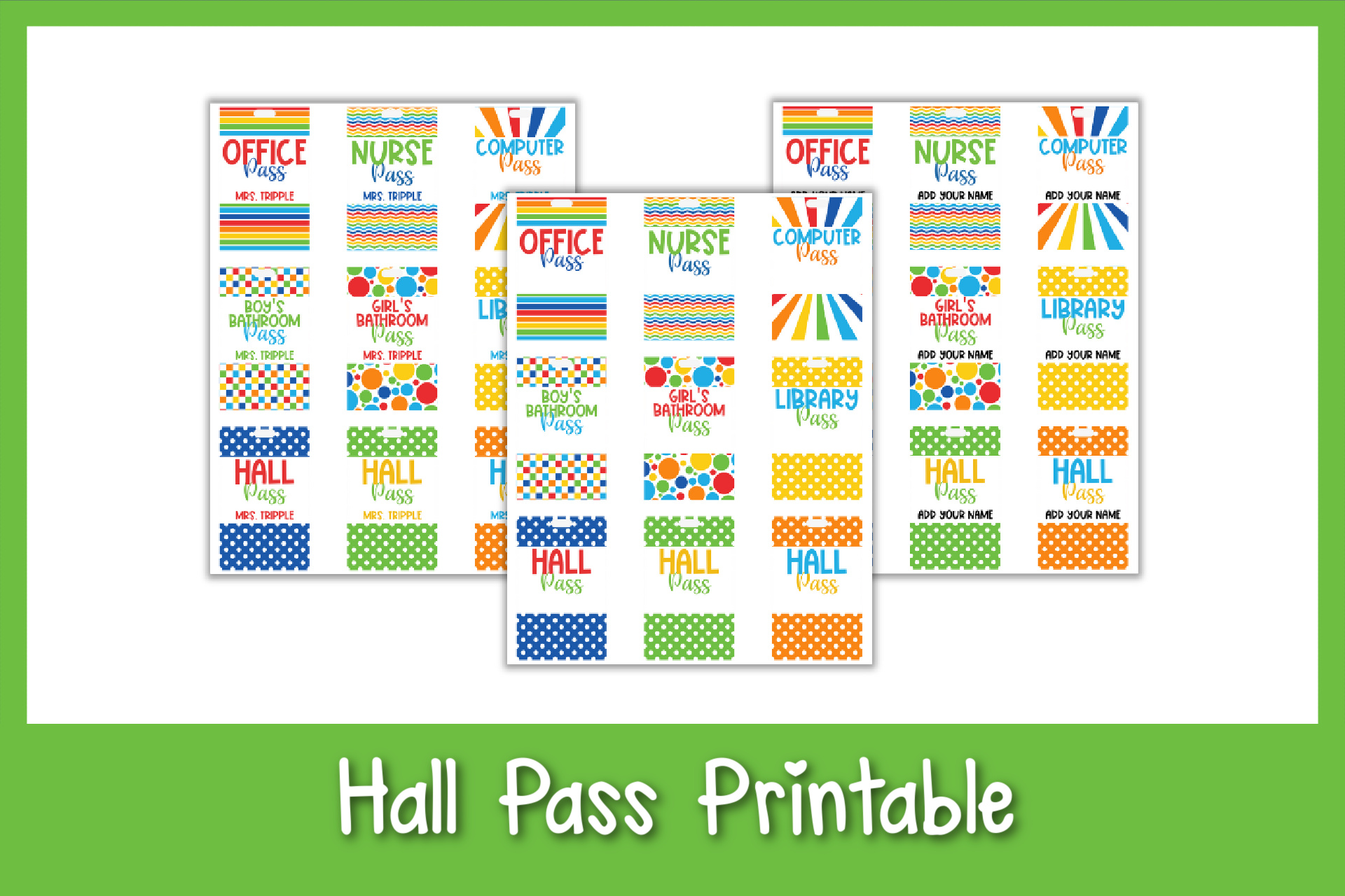 Hall Pass Printable