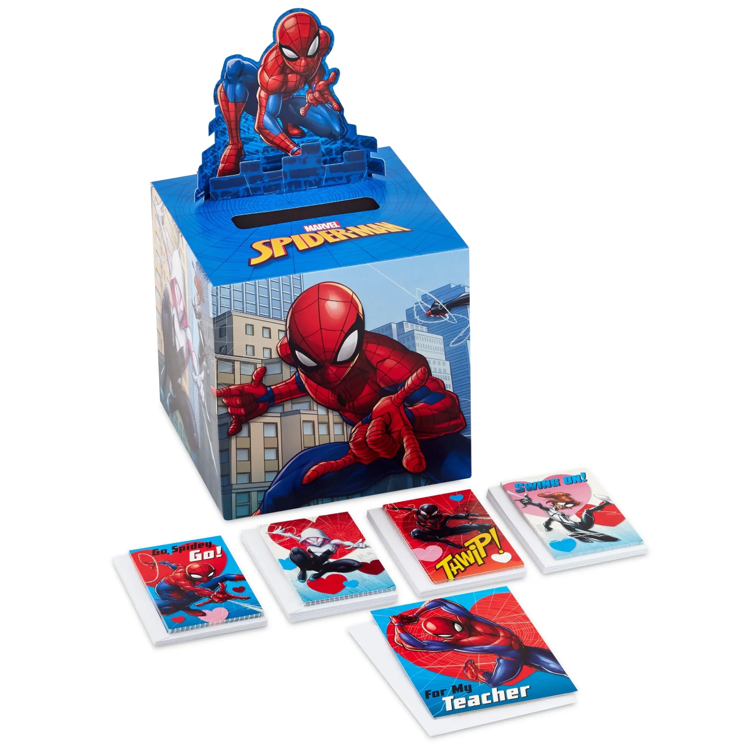 Hallmark Marvel Spider Man Valentines Day Greeting Cards For Kids And Pop Up Mailbox For Classroom Exchange