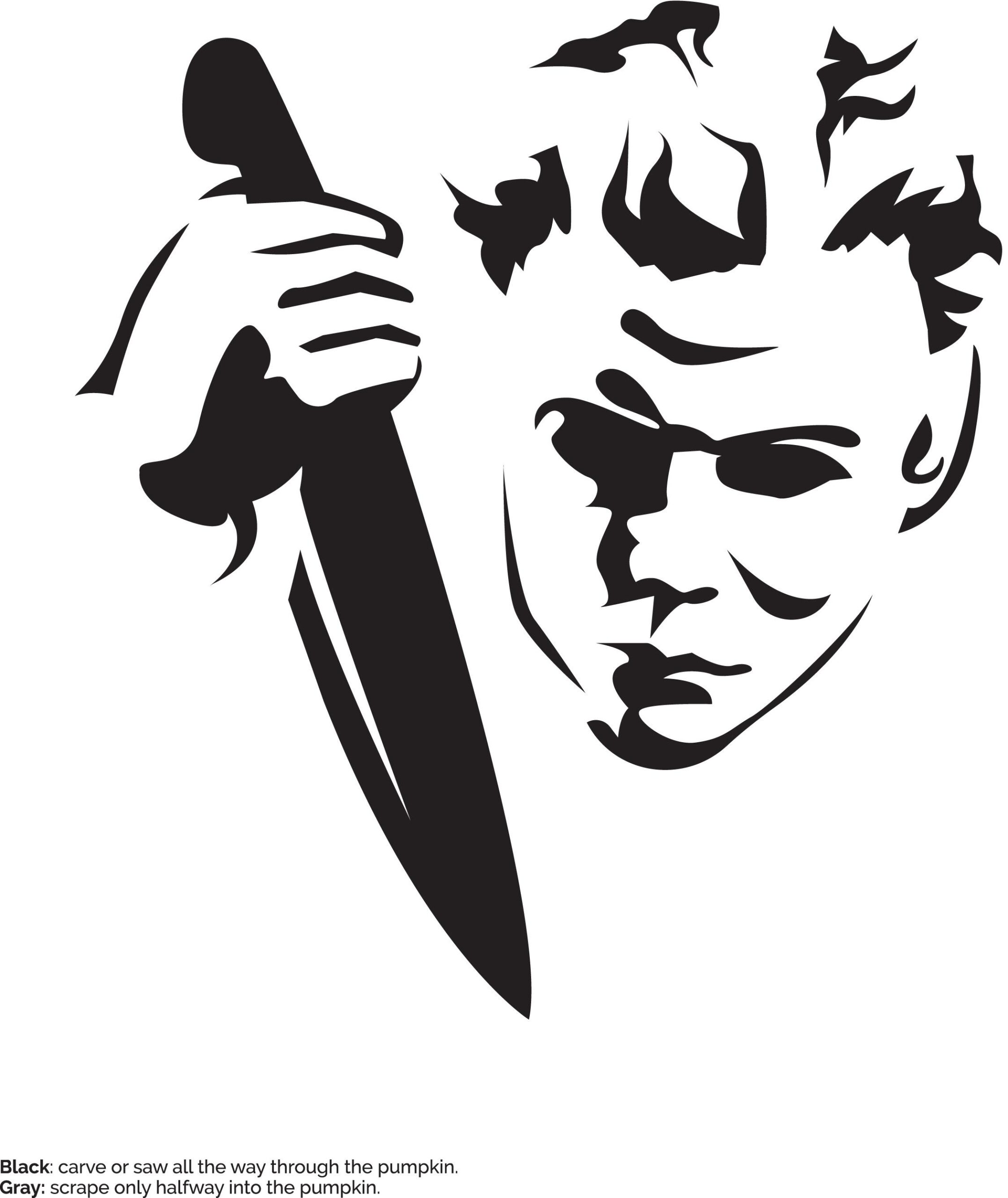 Halloween Michael Myers Pumpkin Stencil Pumpkin