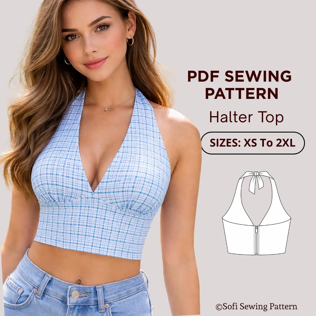 Halter Top Sewing Pattern Pdf O Womens