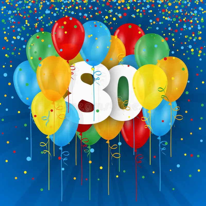 Happy 80th Birthday Banner