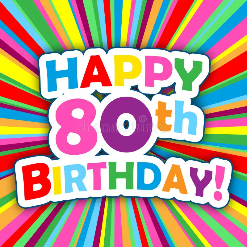 Happy 80th Birthday Banner