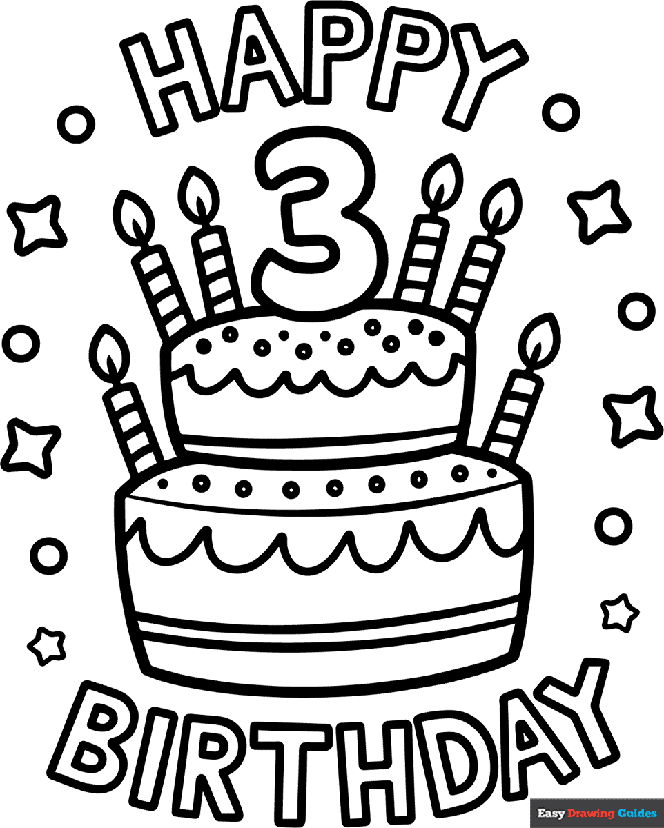Happy Birthday Card 3 Years
