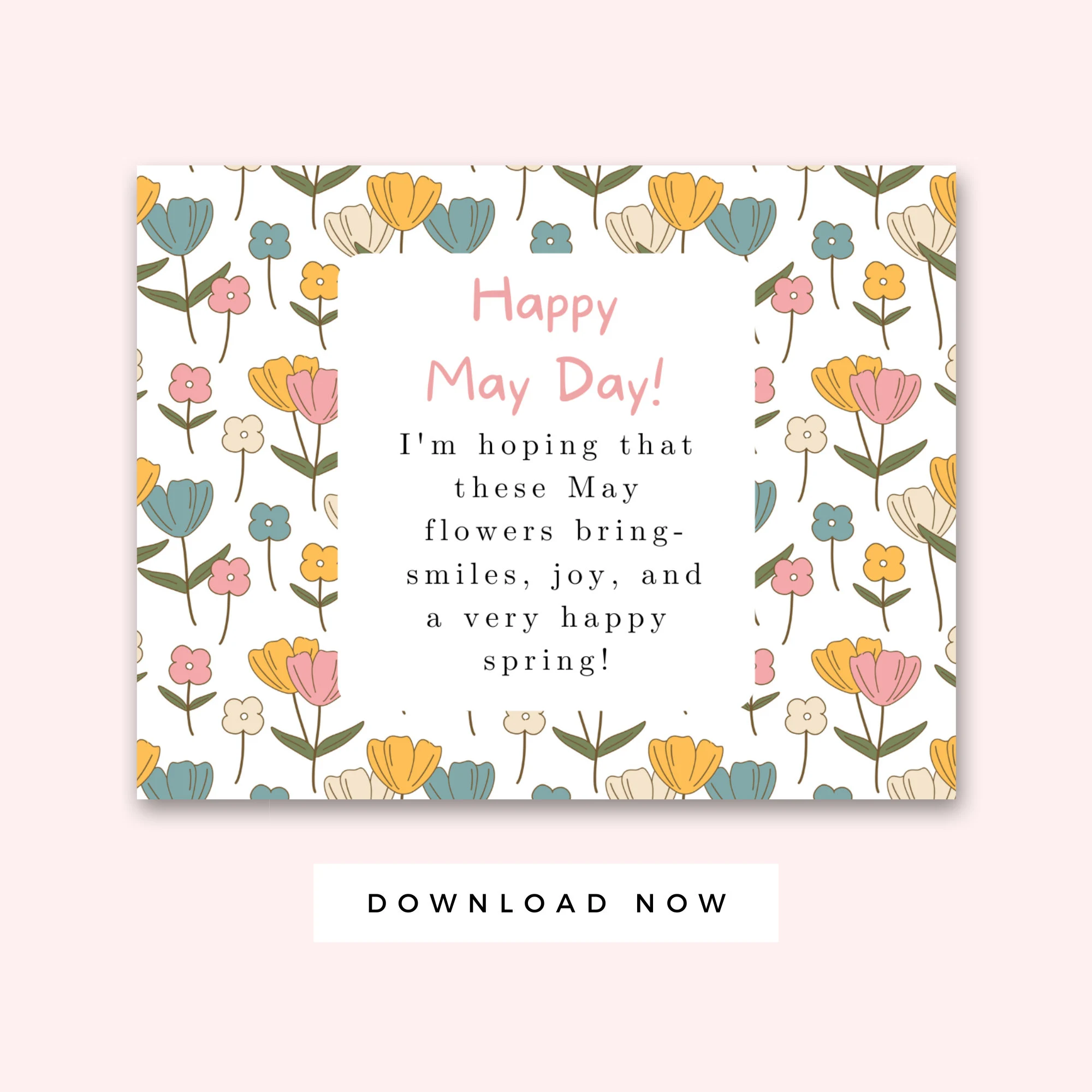 Happy May Day Printable Cards May Day