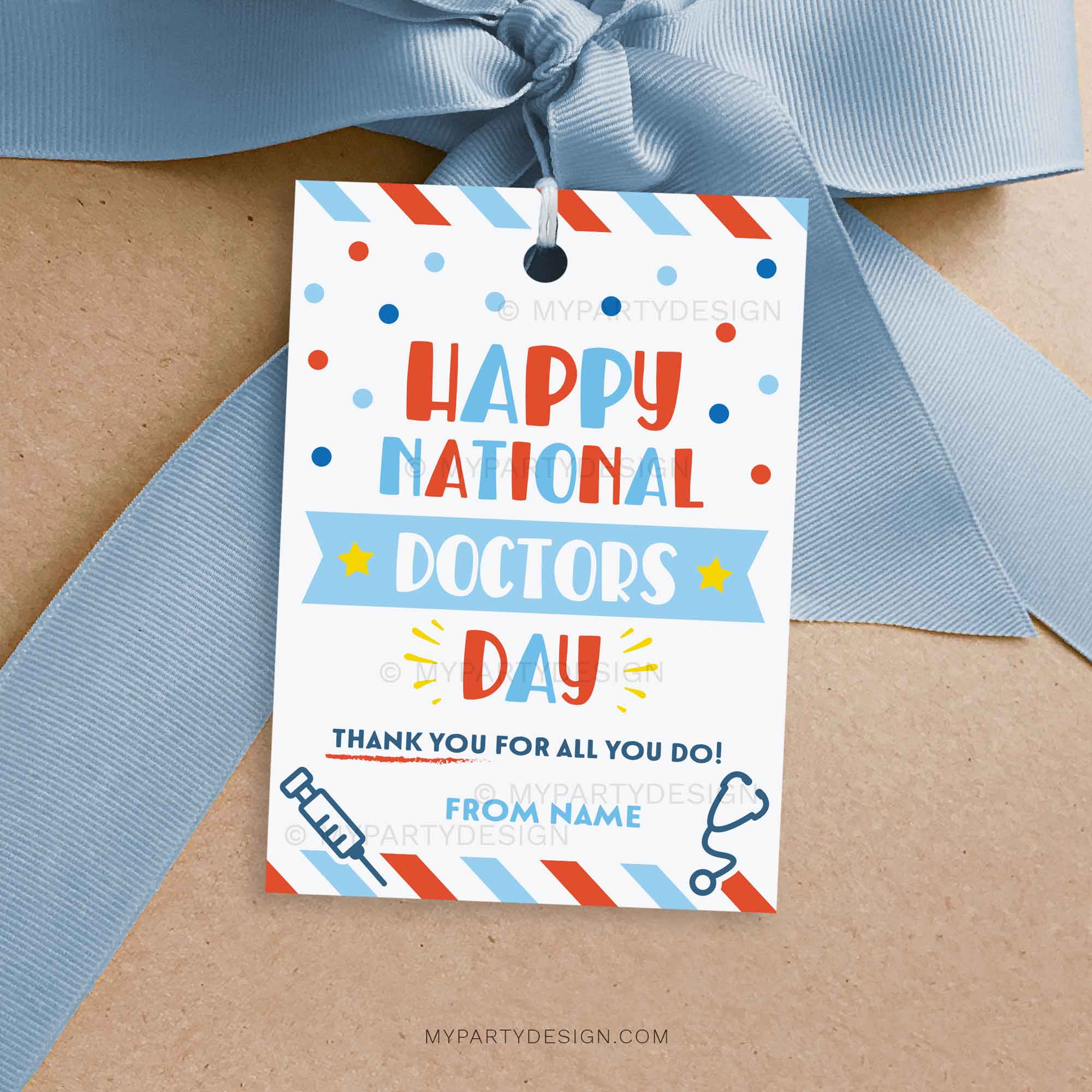 Happy National Doctors Day Tag Printable Pdf
