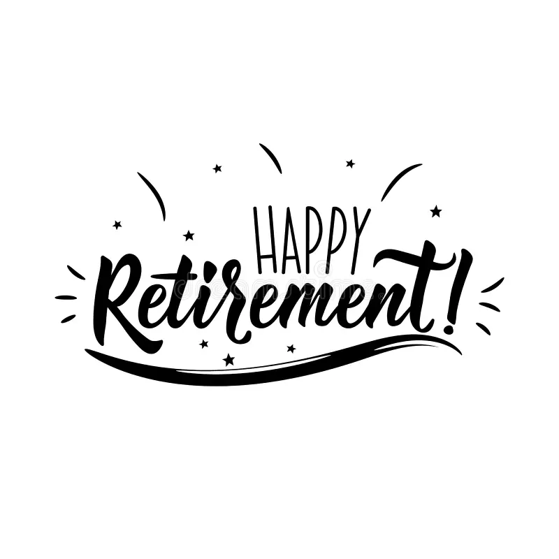 Happy Retirement Lettering Hand Drawn Vector Illustration Element Flyers Banner Posters Modern Calligraphy Positive Image135651968