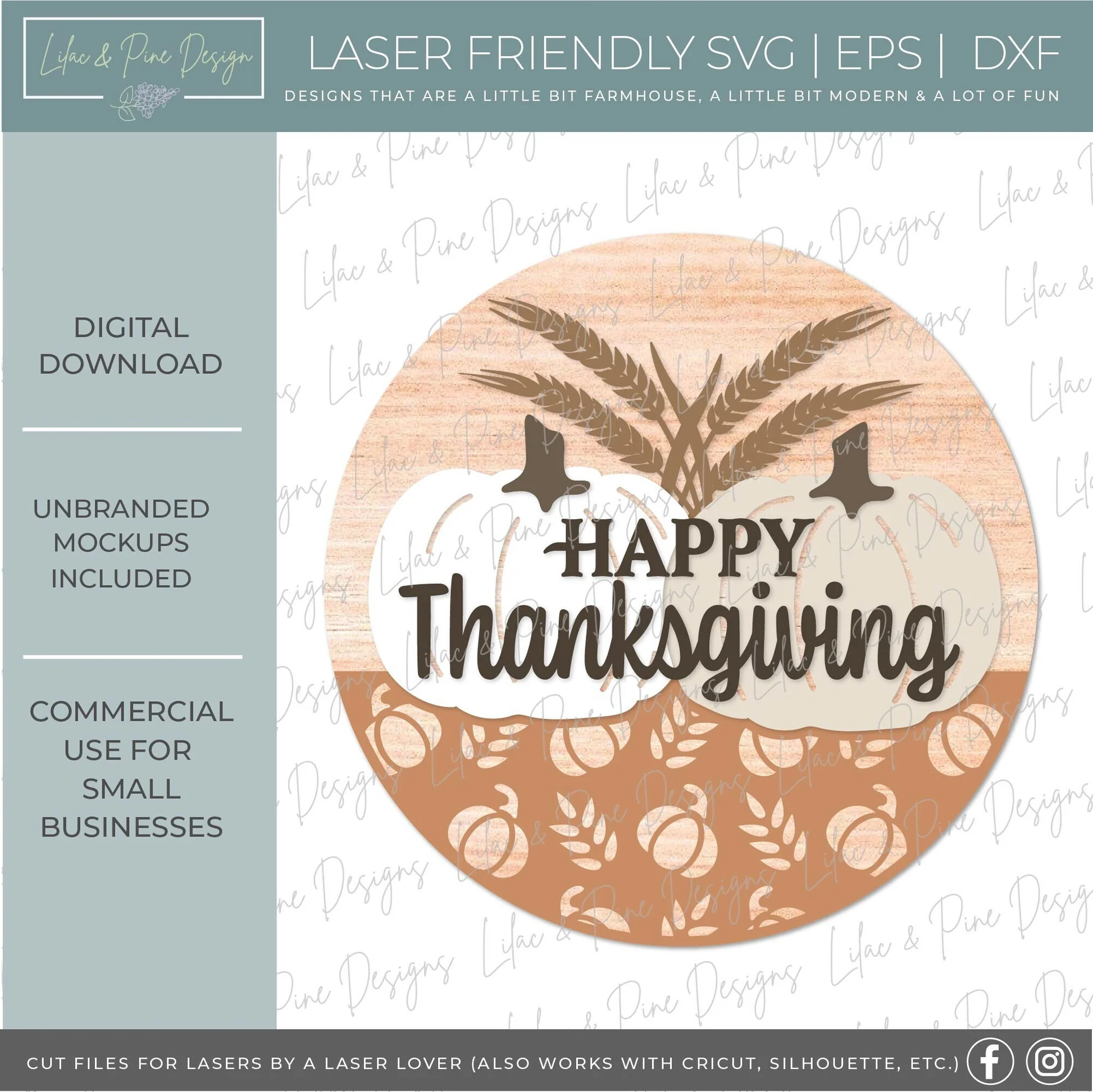 Happy Thanksgiving Door Hanger Svg Wheat 92333 Happy Thanksgiving Door Hanger Svg Wheat 92333