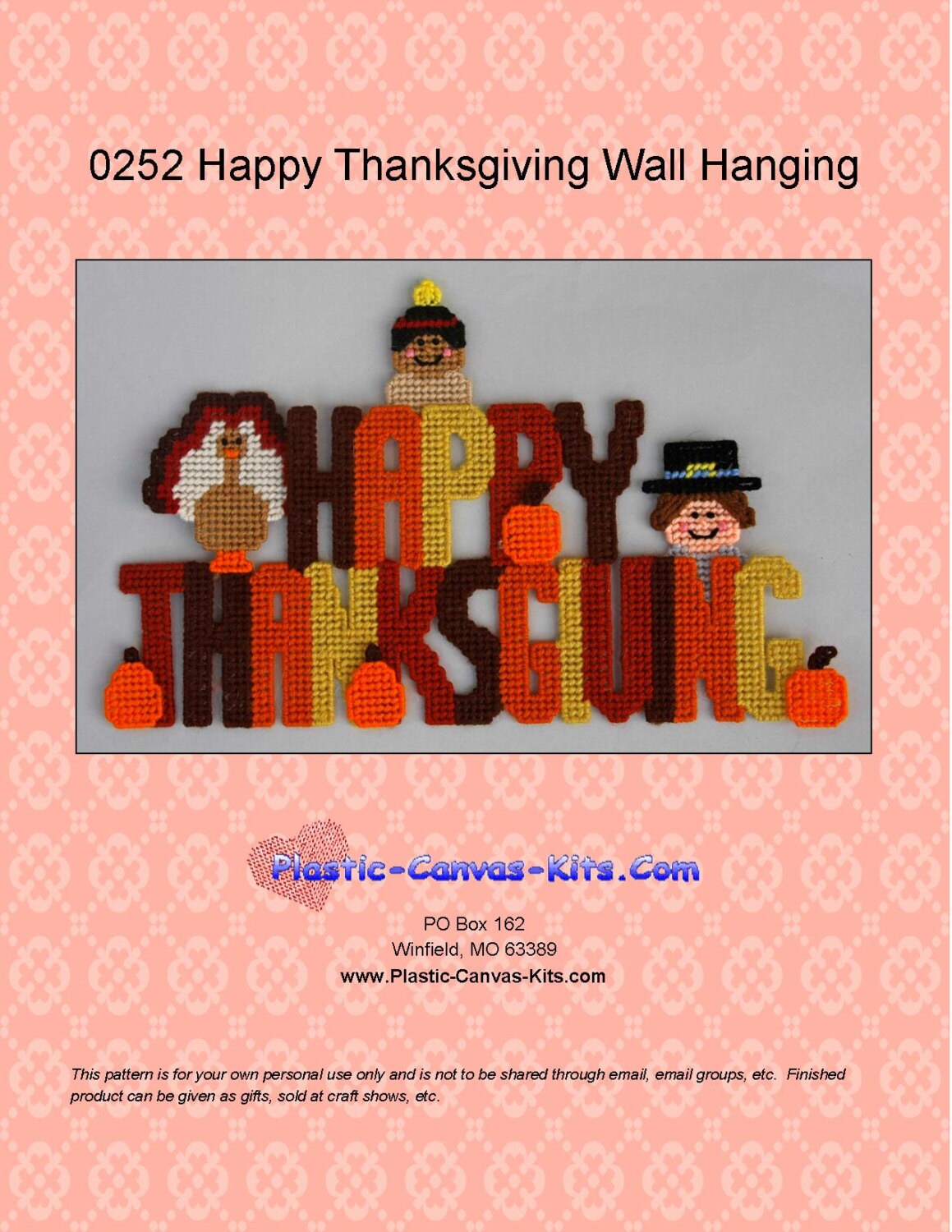 Happy Thanksgiving Wall Hanging Plastic