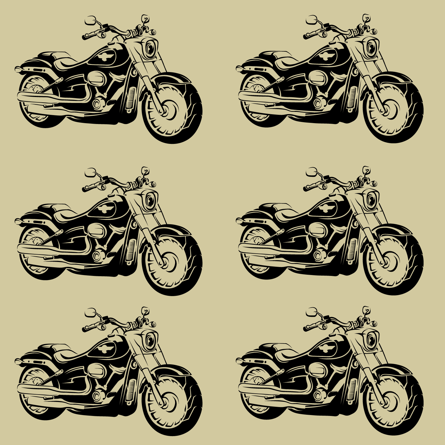 Harley Davidson Wall Stencil