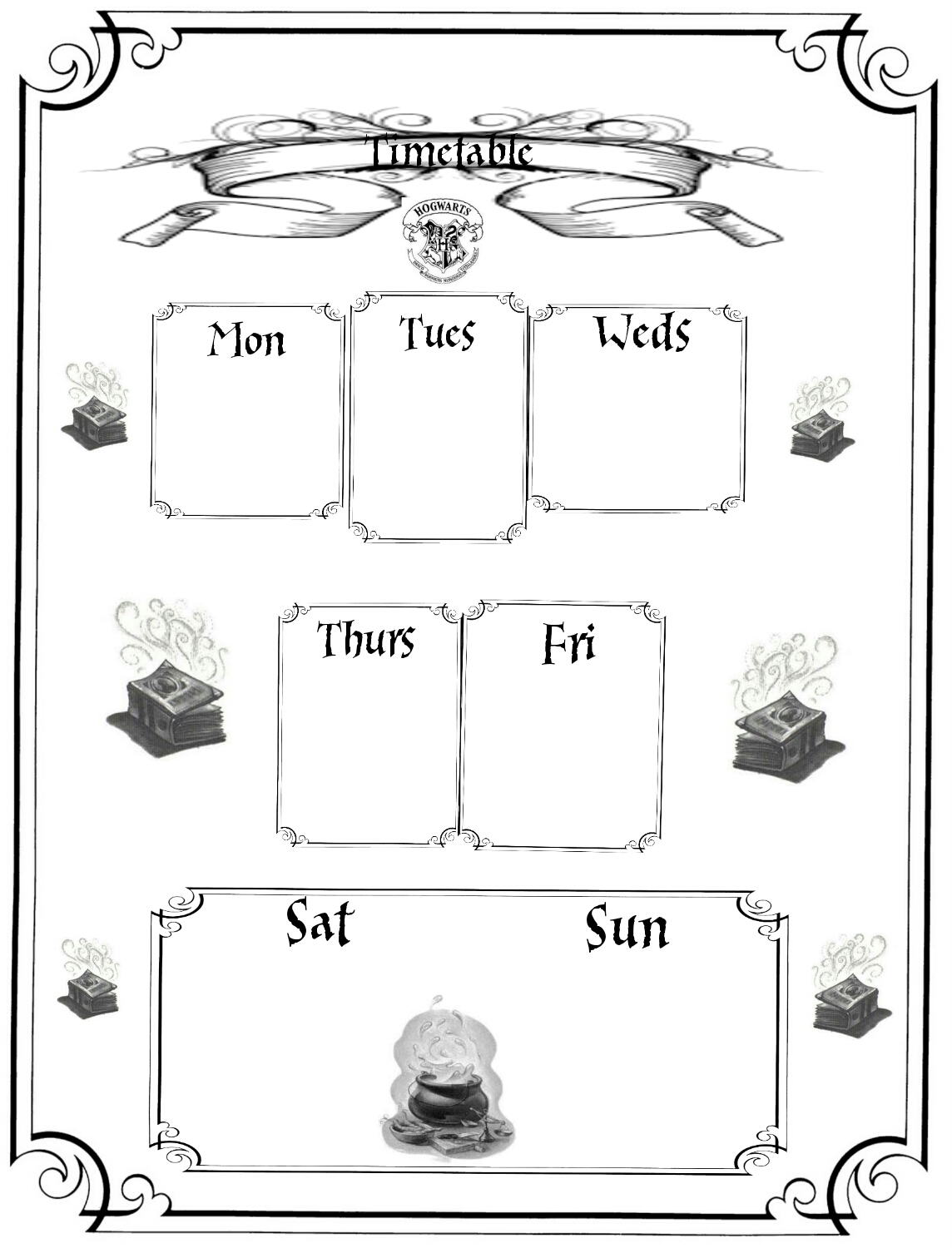 Harry Potter Planner Printables Free