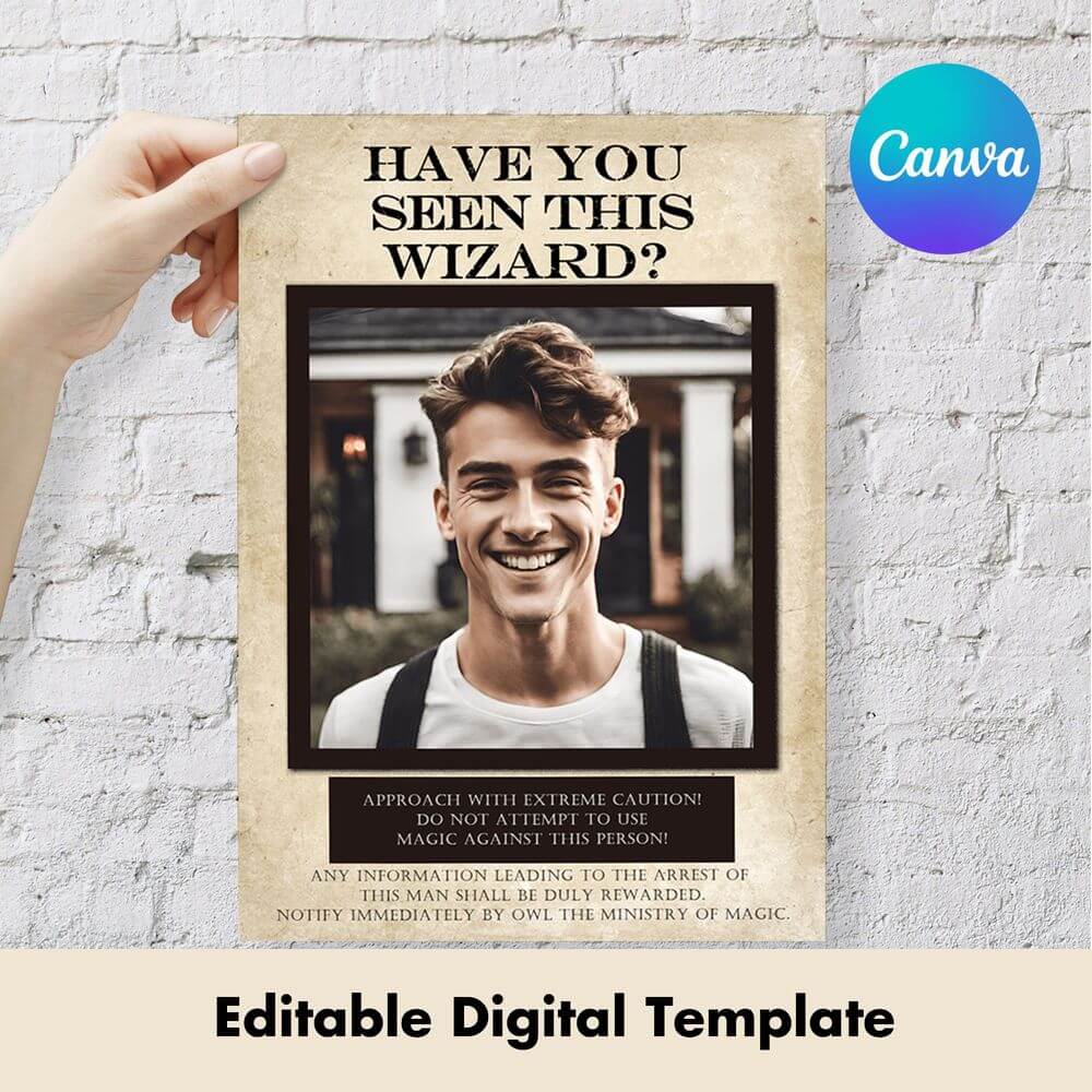 Have You Seen This Wizard Editable Template