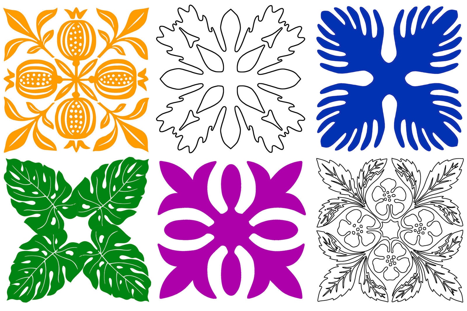 Hawaiian Quilt Stencil