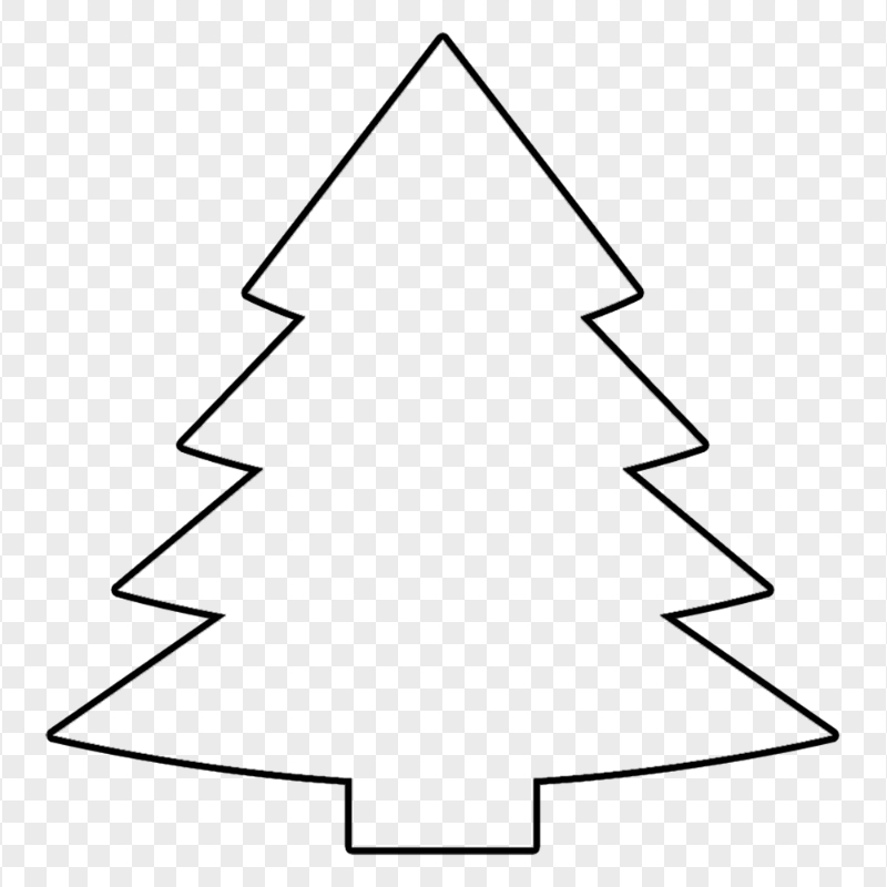 christmas tree clipart black and white free printable
