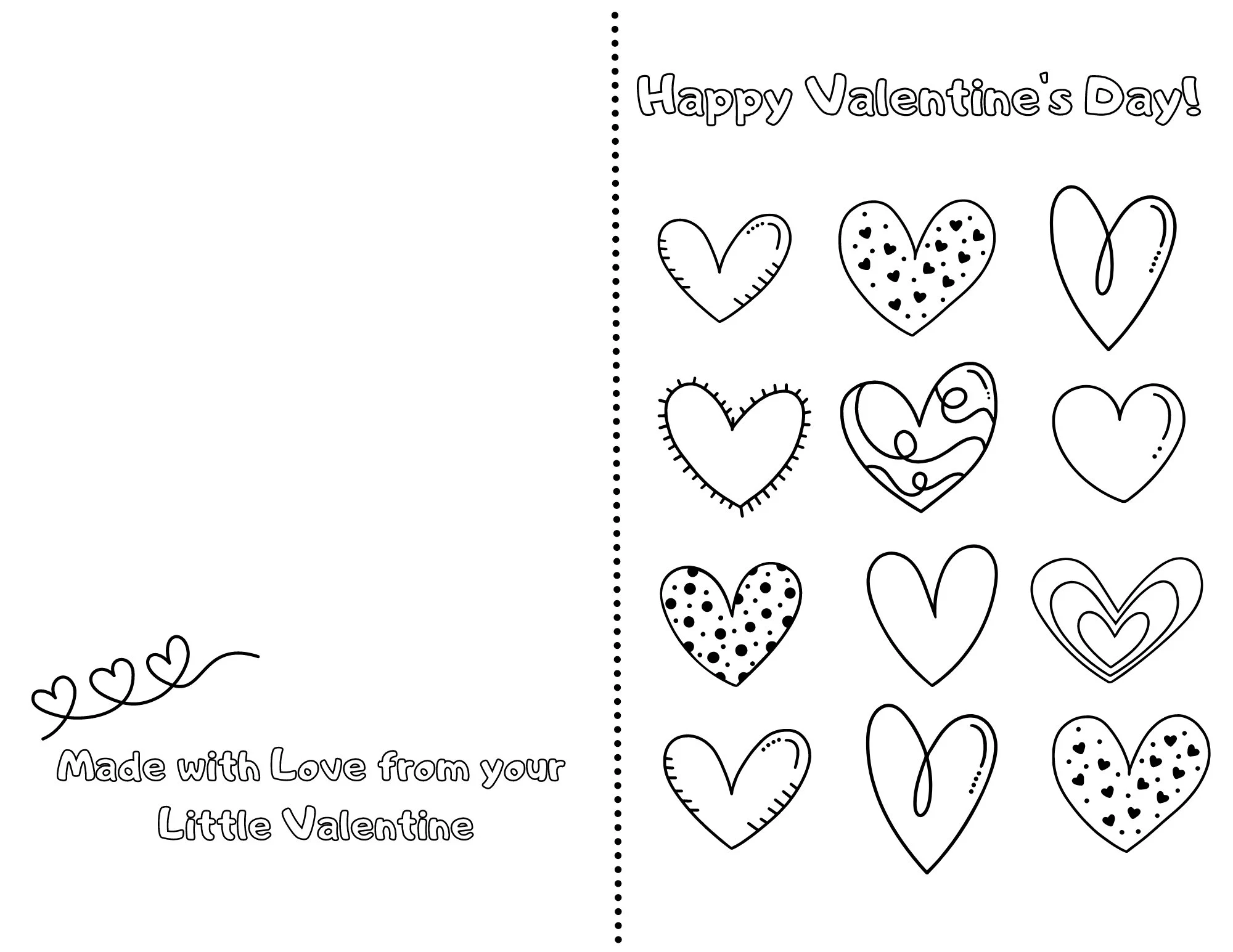 Heart You Printable Foldable Kids