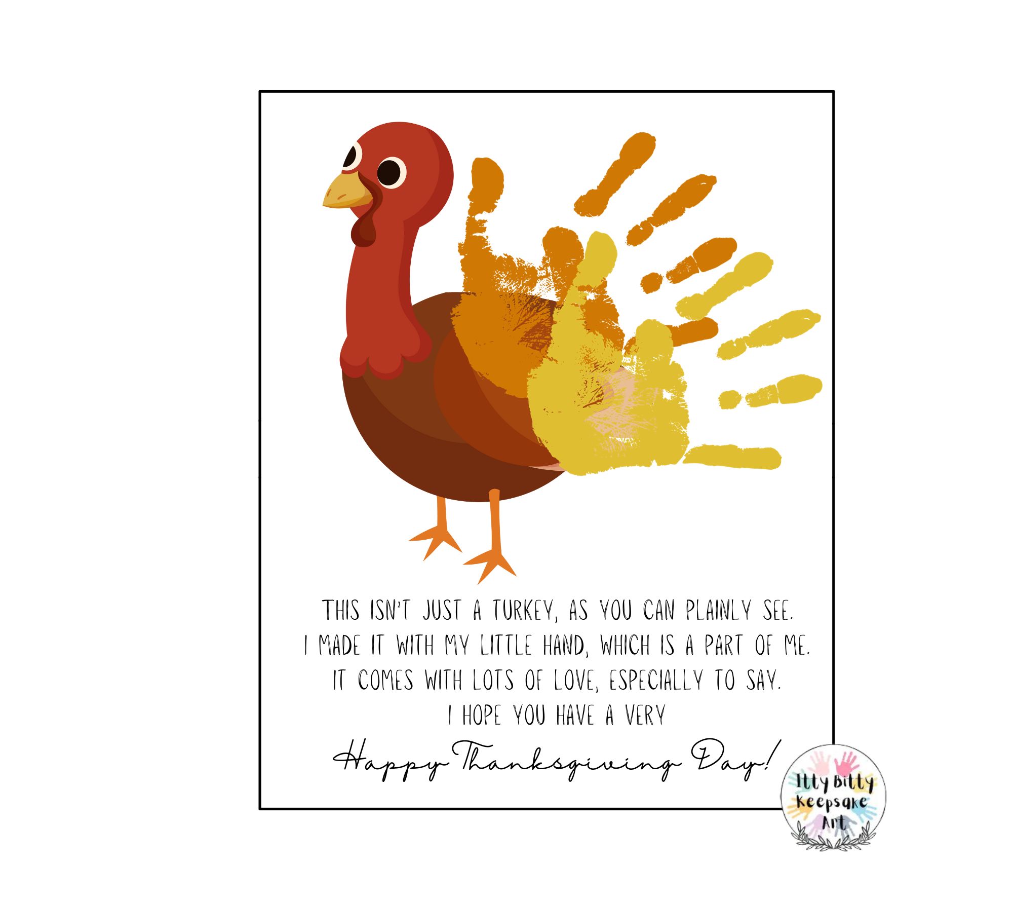 Hello Fall Handprint Art Craft Printable Template Fall Craft Autumn Leaves