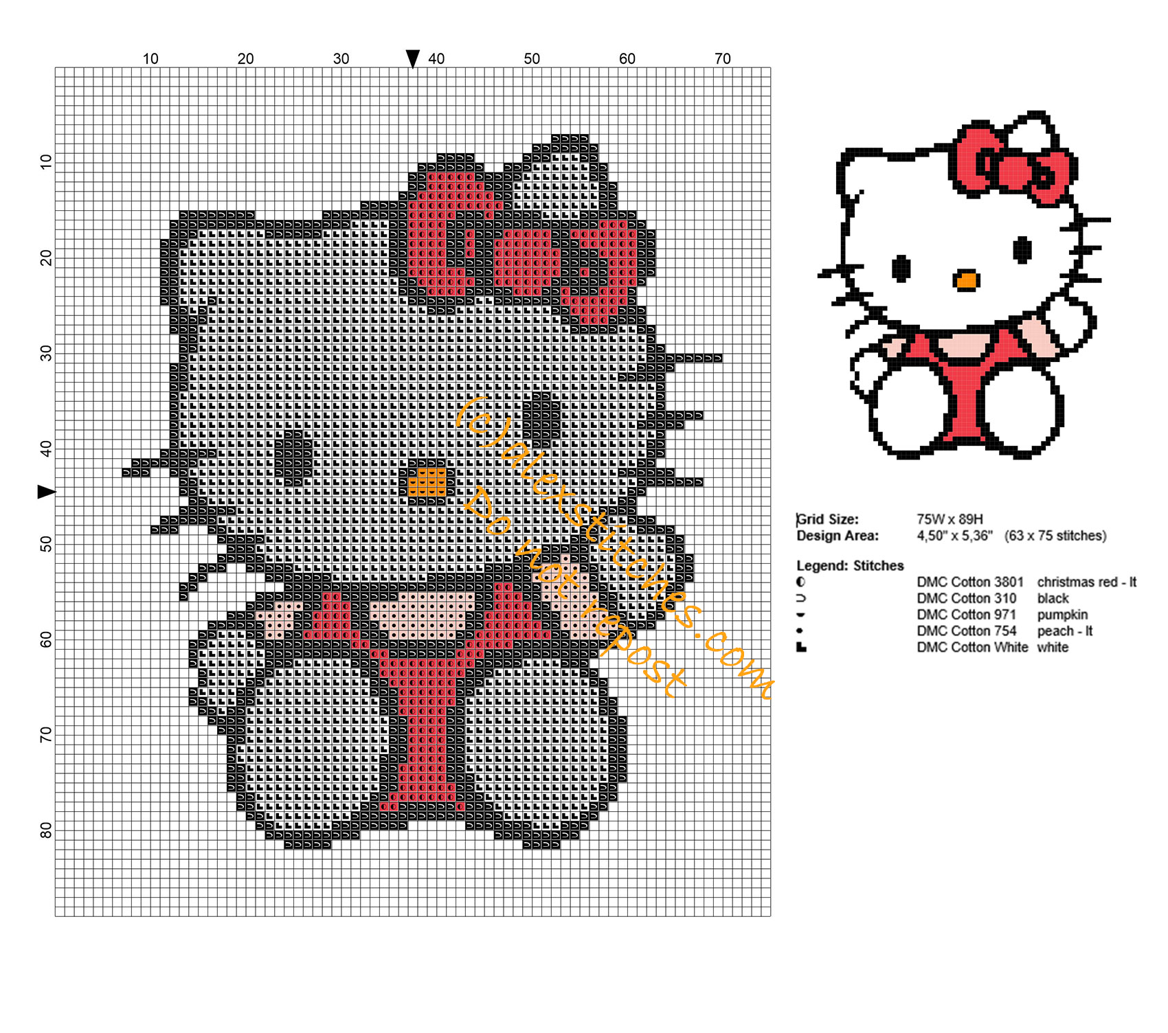 Hello Kitty Hello Free Small Cross Stitch Pattern Hello Kitty Hello Free Small Cross Stitch Pattern