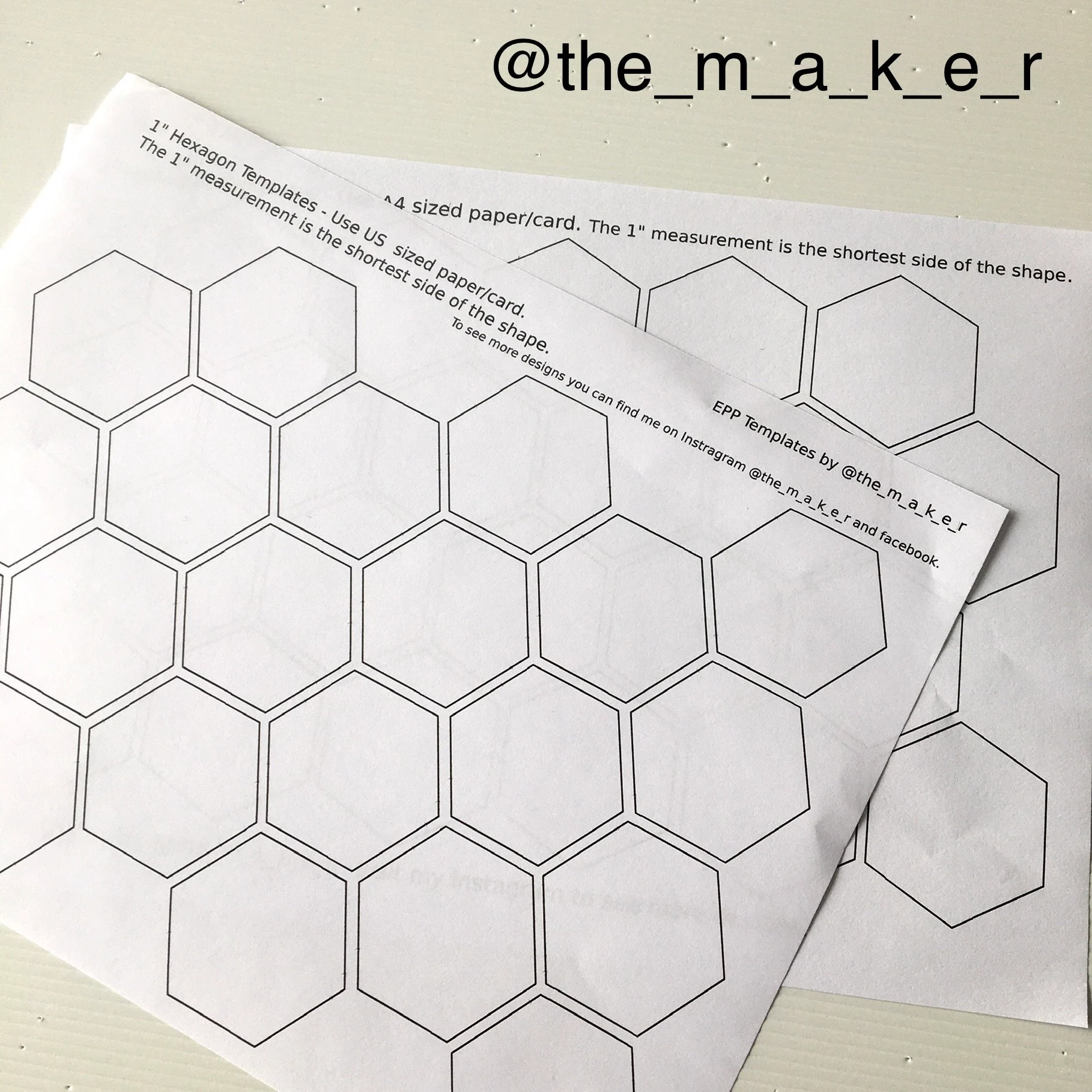 Hexagons Printable Epp Templates 1