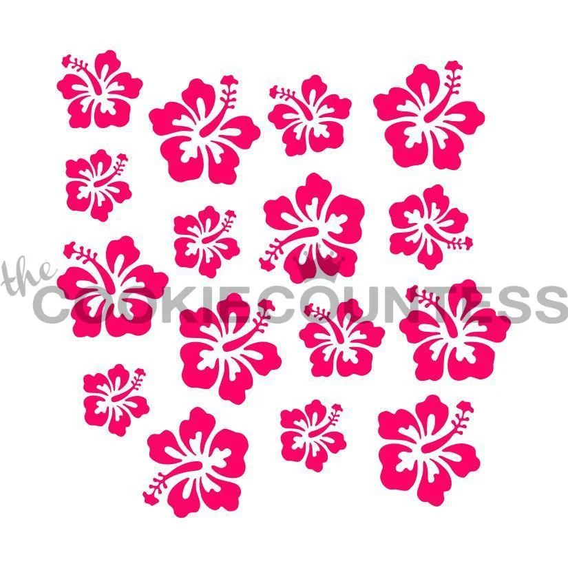 Hibiscus Flower Stencil