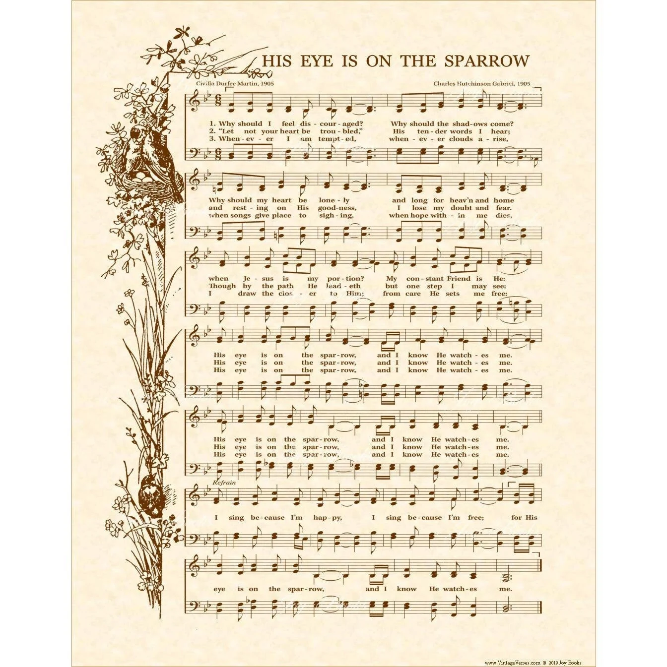 His Eye Is On The Sparrow Hymn On