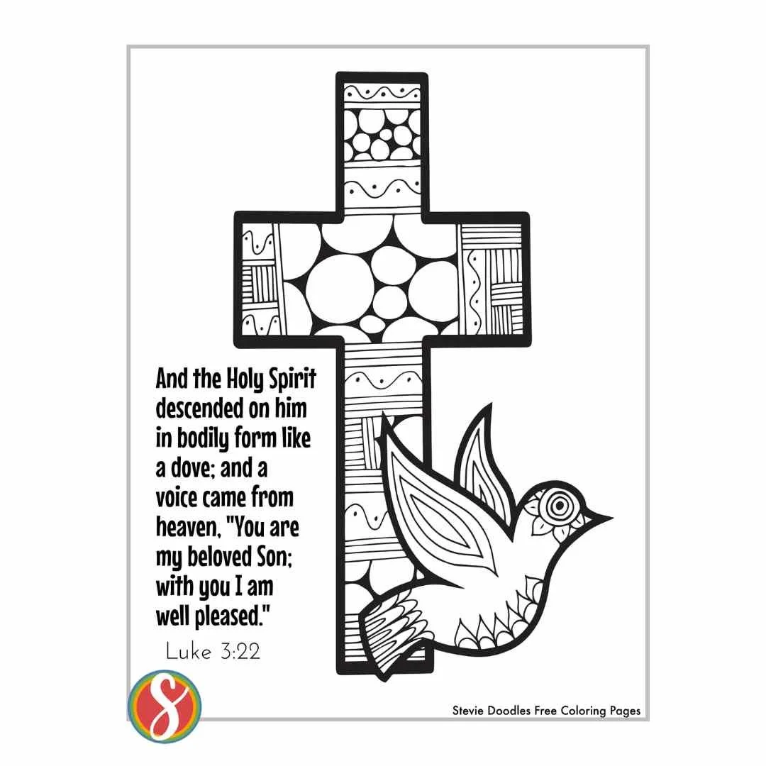 Holyspirit Classic Doodle Free Coloring Page Holyspirit Classic Doodle Free Coloring Page