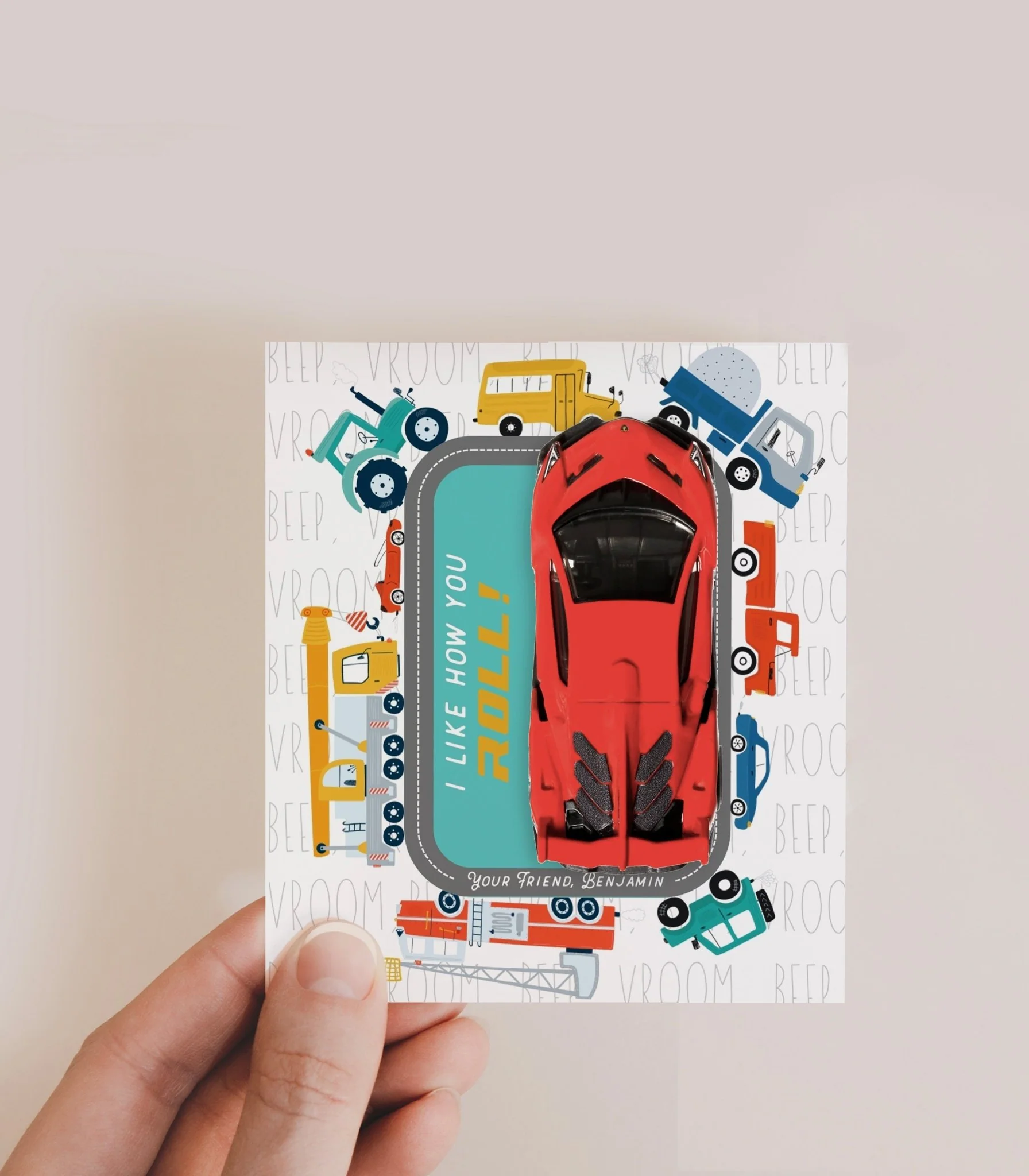 Hot Wheels Car Valentine Gift Printables