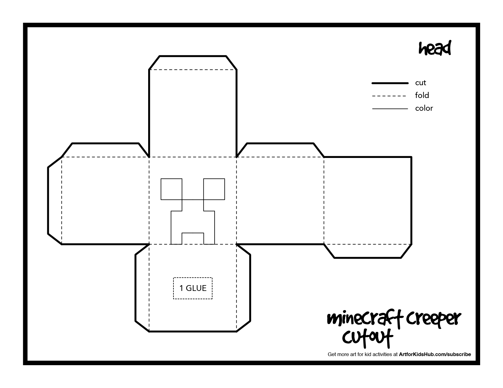 How To Make A Papercraft Creeper From Minecraft