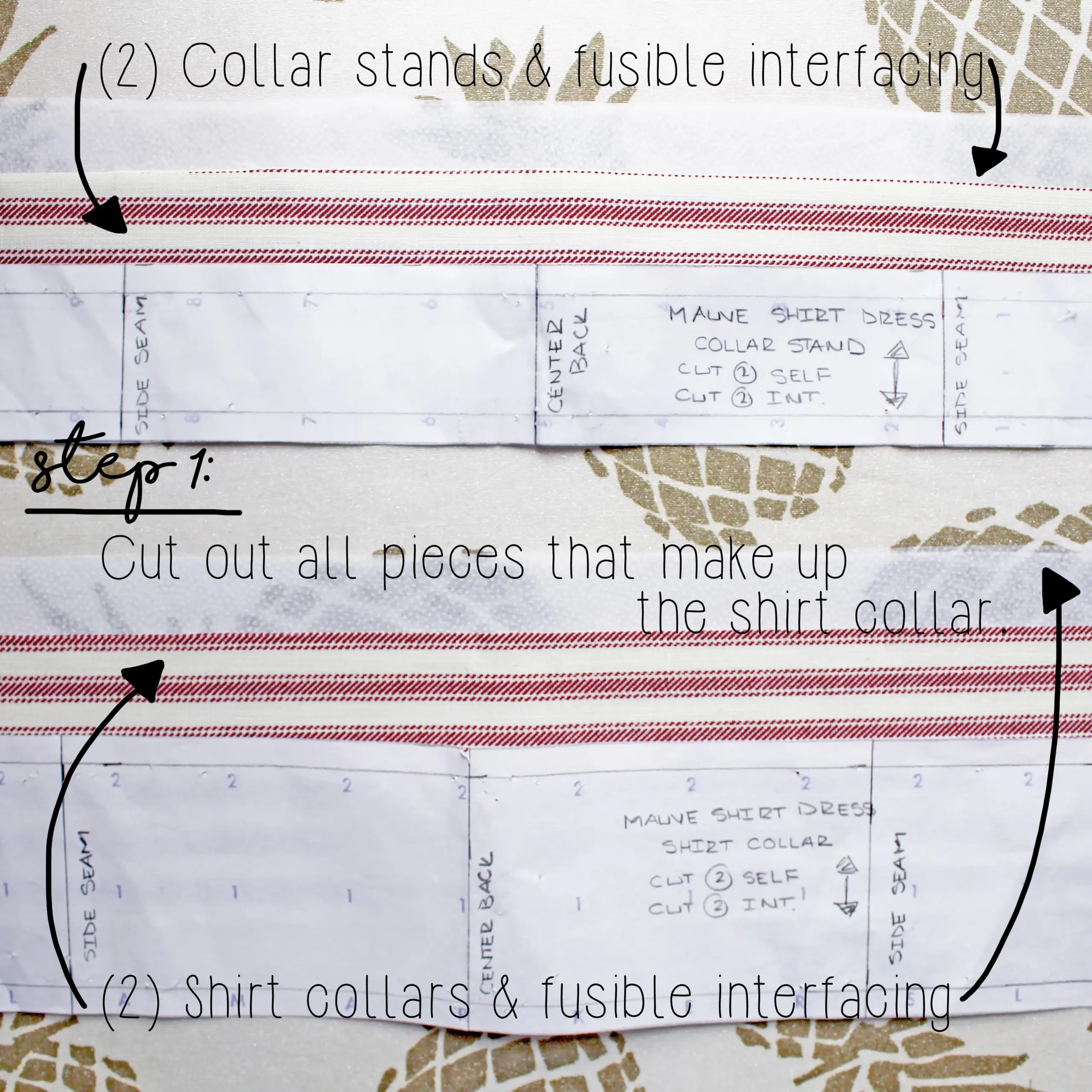 How To Sew A Shirt Collar The Mauve Shirt Dress Sewing Tutorial