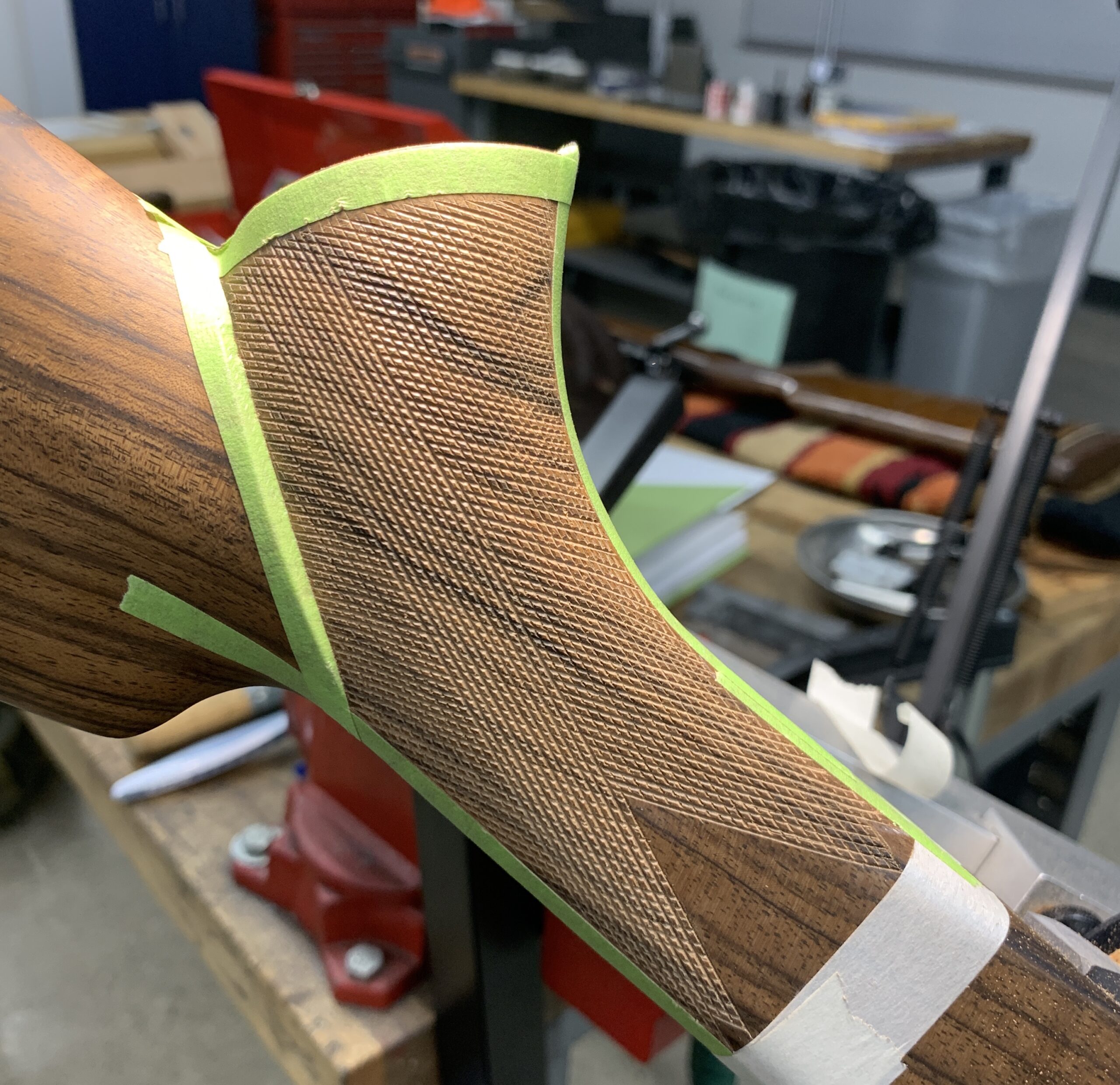 How To Start Checkering A Gunstock The Fundamentals