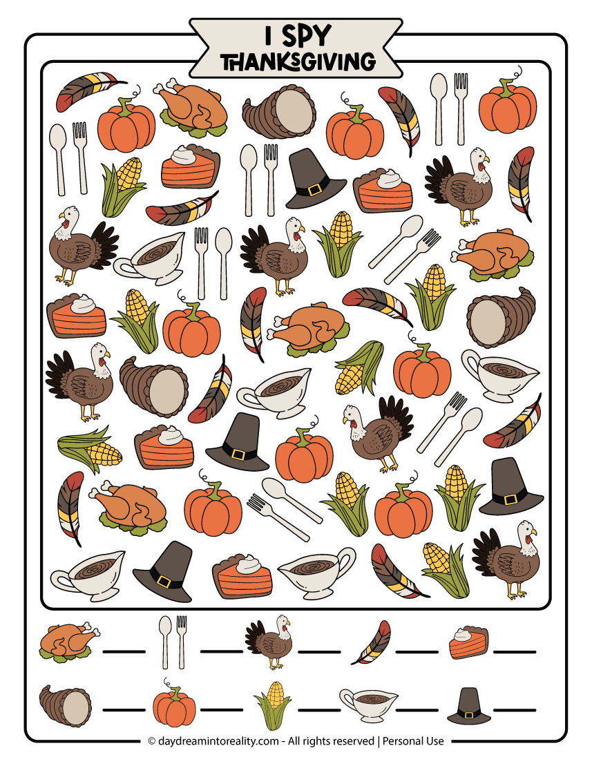 I Spy Thanksgiving