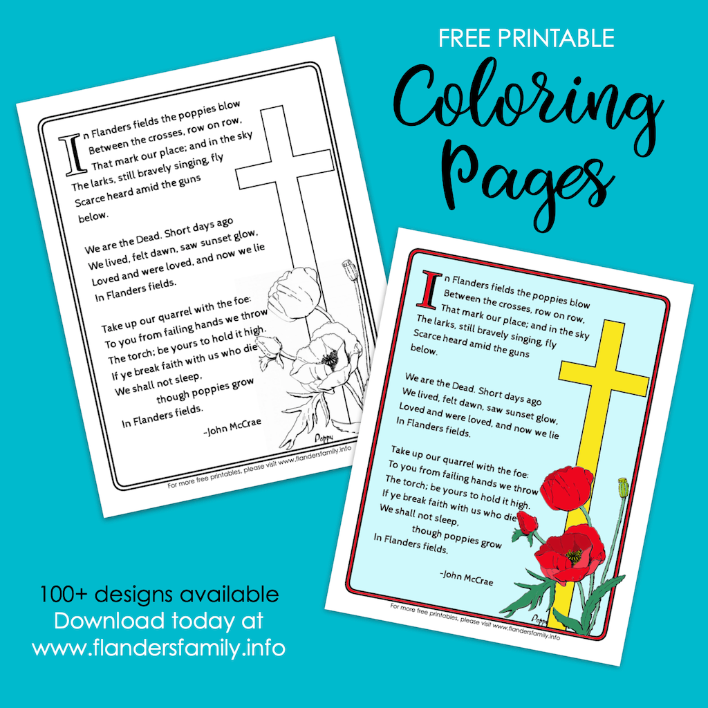In Flanders Fields Free Printable Poem