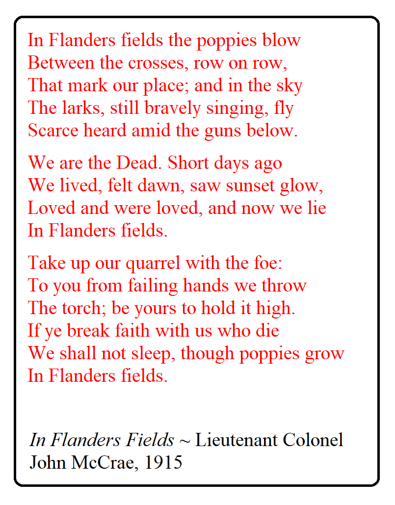 In Flanders Fields Poem Png Lirf