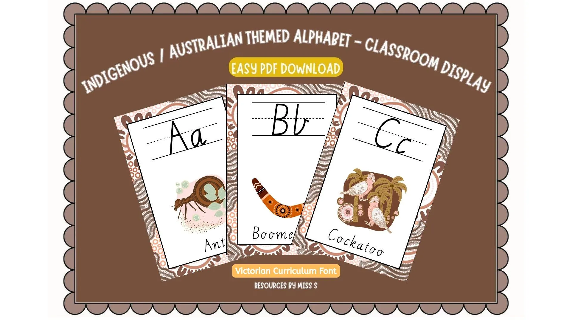 Indigenous Australian Themed Alphabet