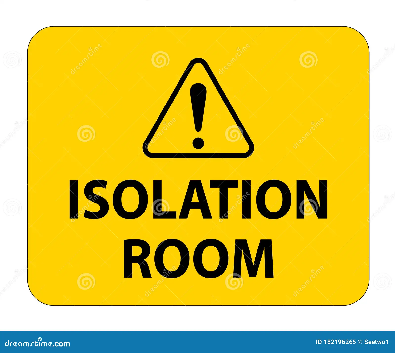 Isolation Room Sign White Background Vector Illustration Eps Image182196265