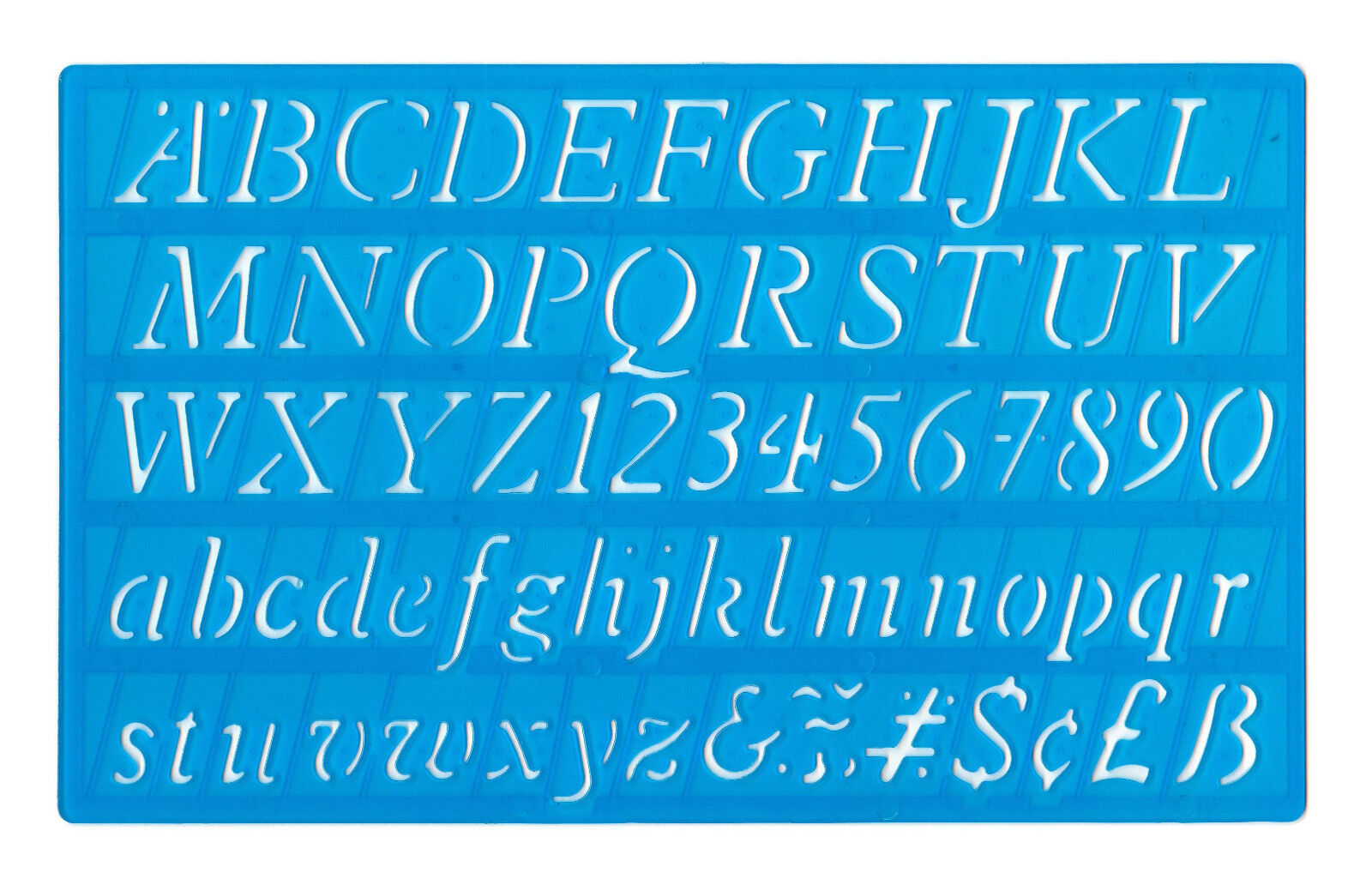 Italic Type Alphabet Lettering 20mm Letters Numbers Stencil