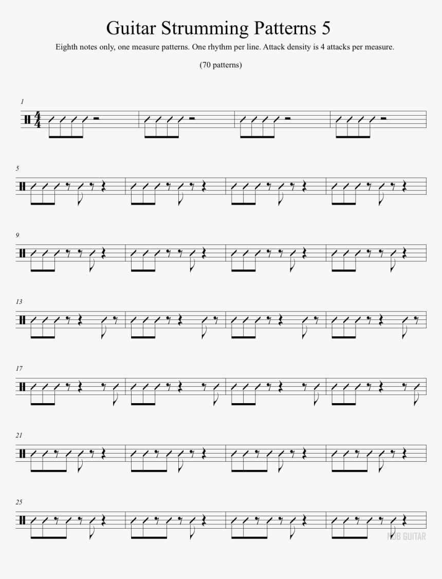 ITxbxoo Guitar Strumming Patterns Pdf Hd Png Download