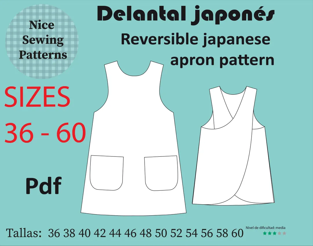 Japanese Apron Pattern Pdf Tutorial And