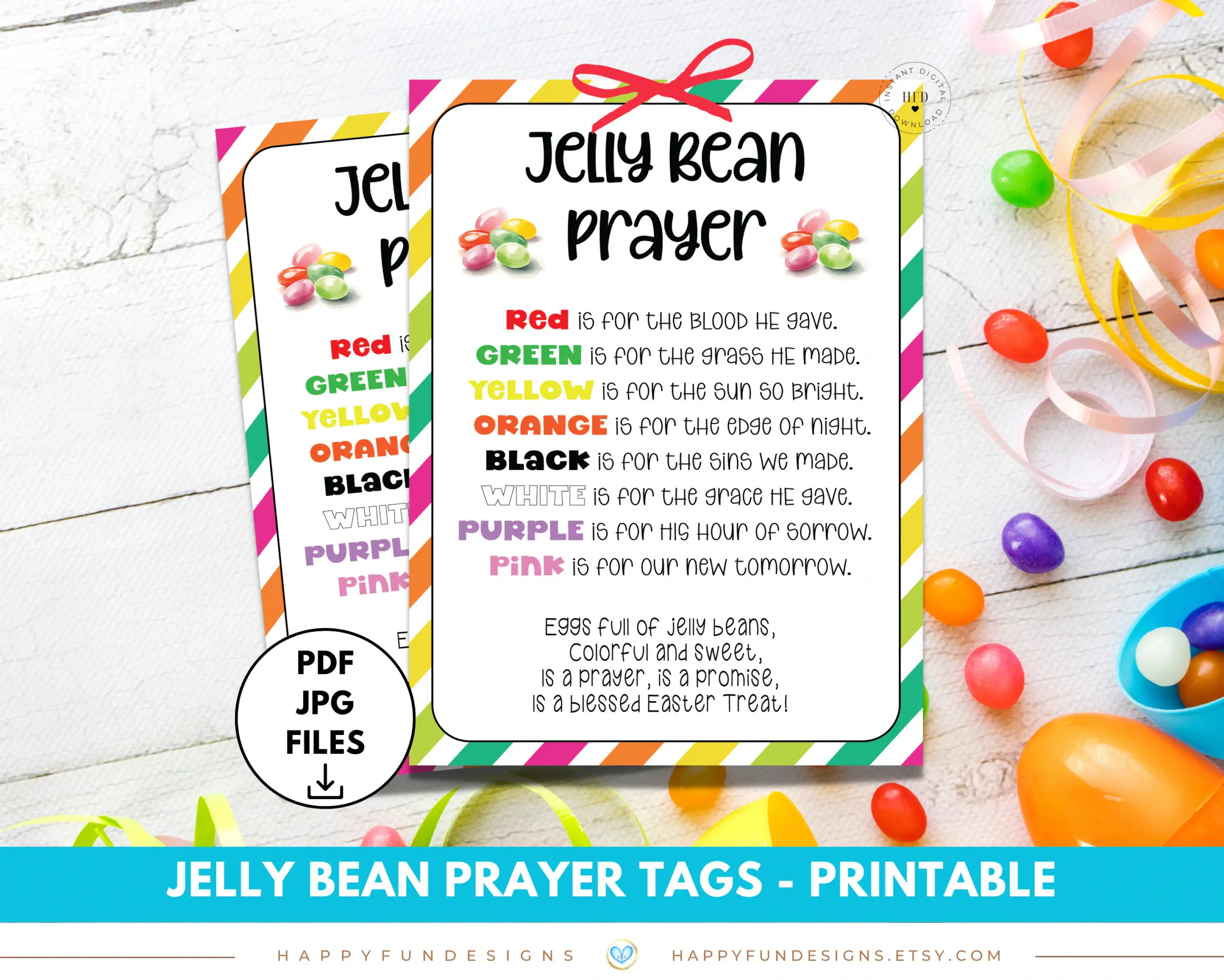 Jelly Bean Prayer Poem Tag Printable