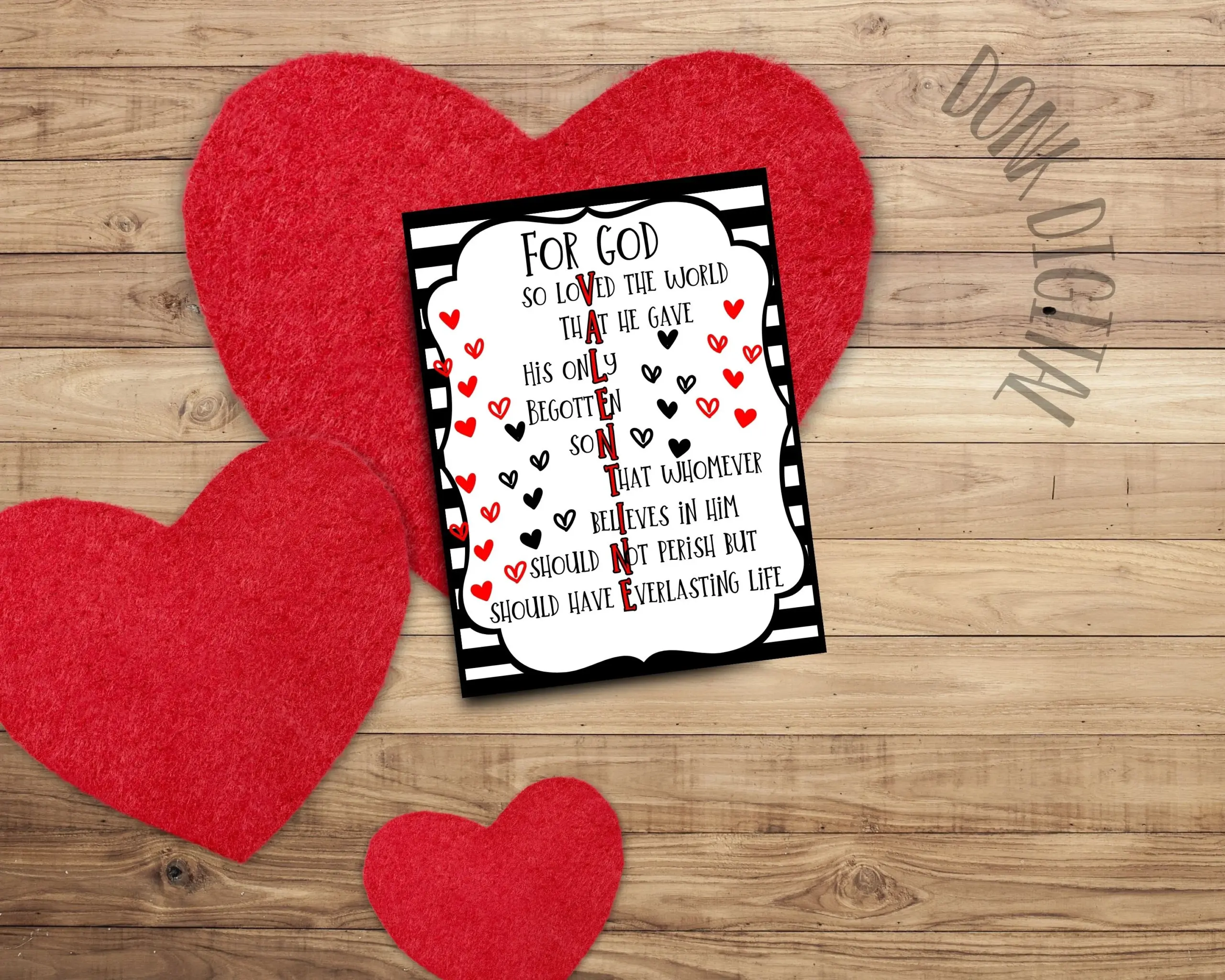 John 316 Valentines Cards Printable Pdf