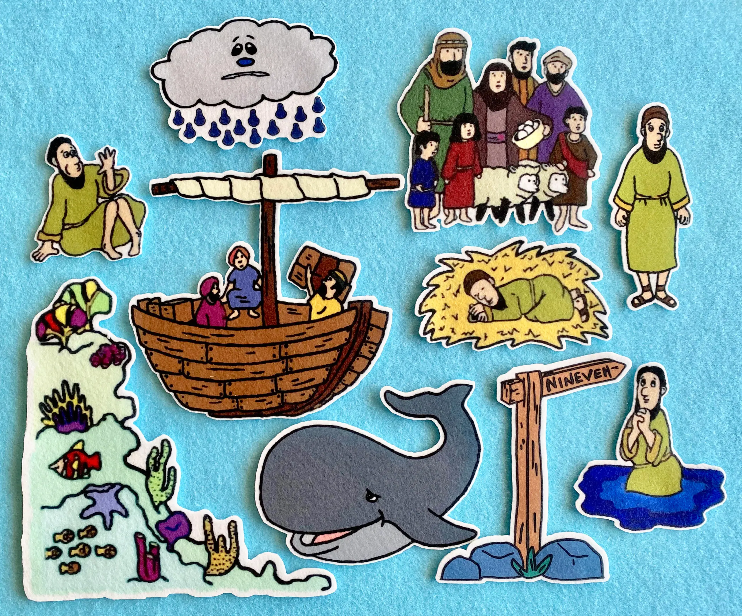 Jonah And The Whale Felt Flannel Board