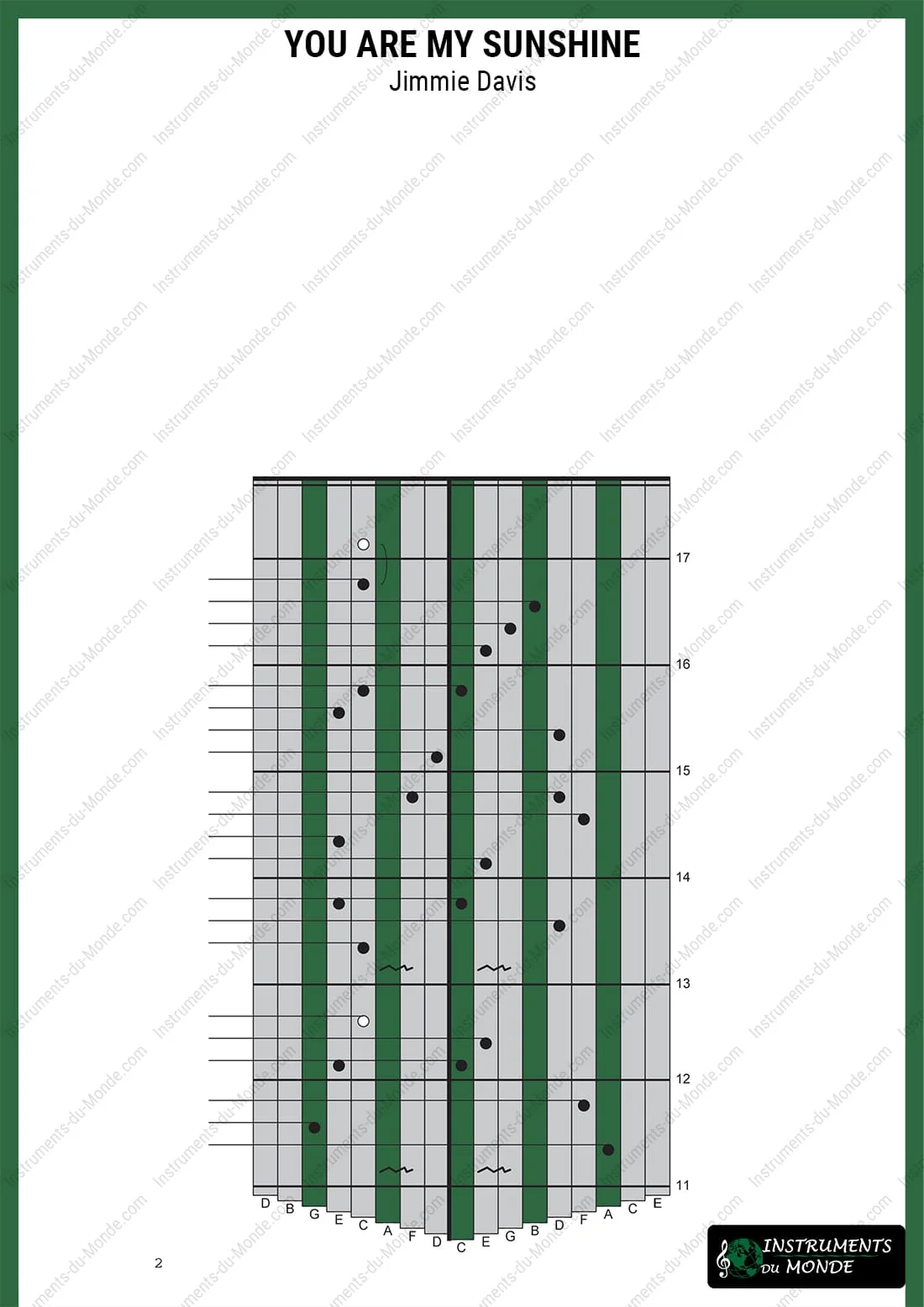 free printable 17 key kalimba sheet music