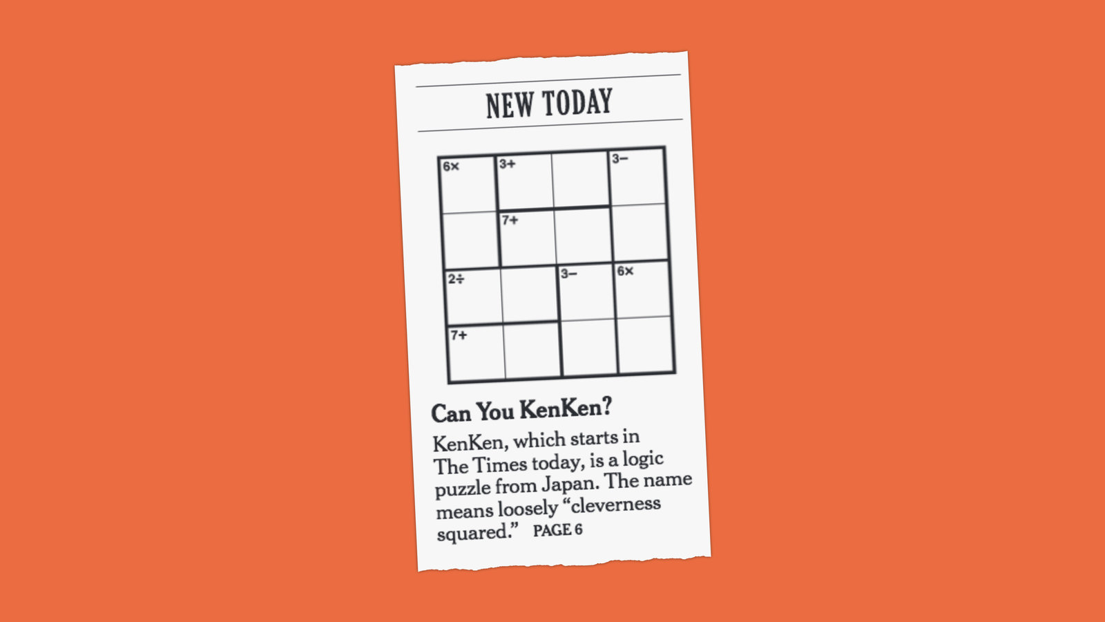 Kenken Puzzle 10th Anniversary