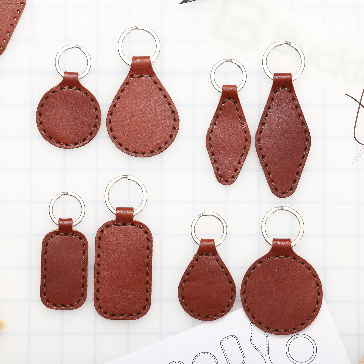 Key Fob Collection Leather Pattern Pdf Template