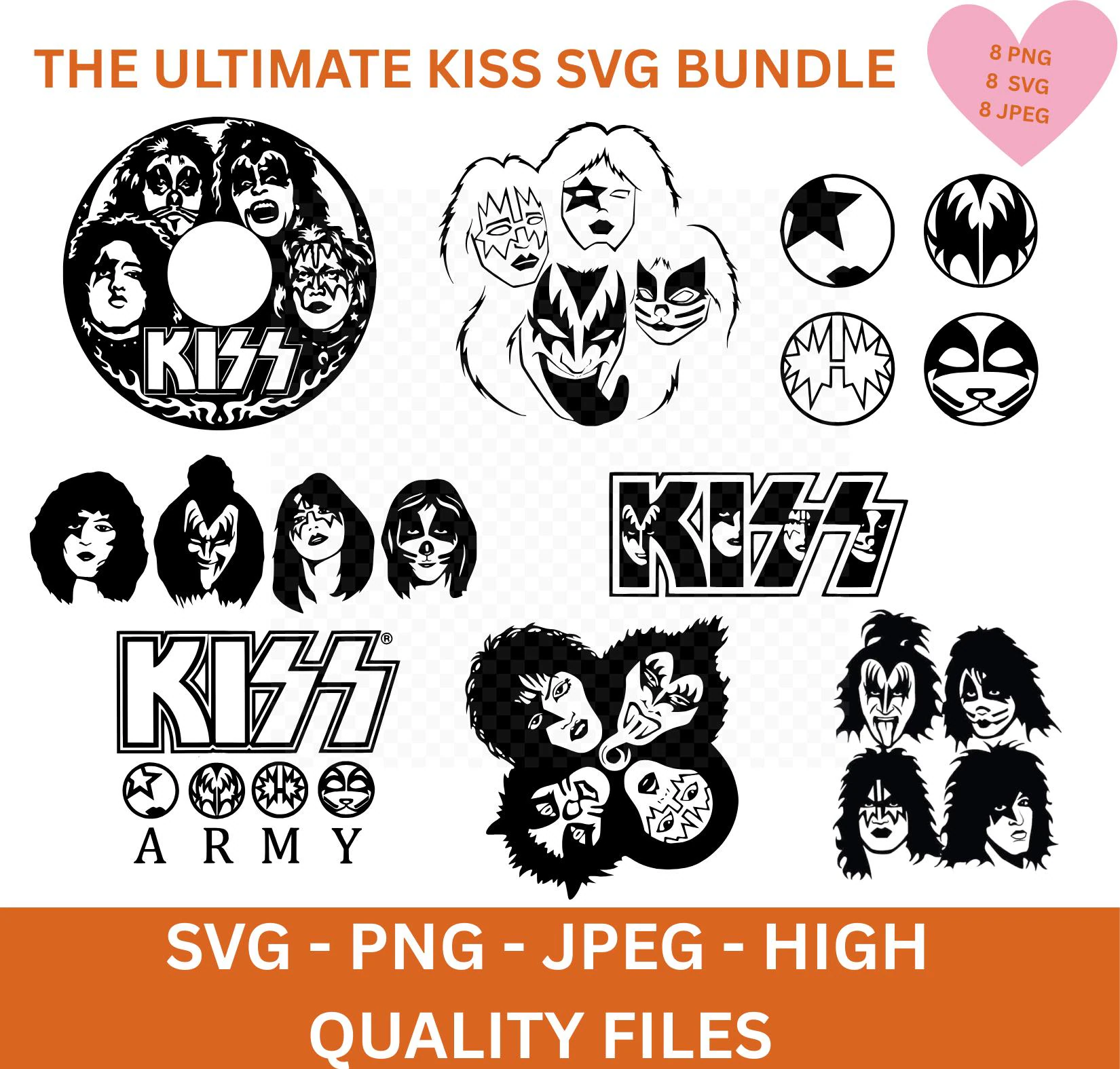 Kiss Band Stencils
