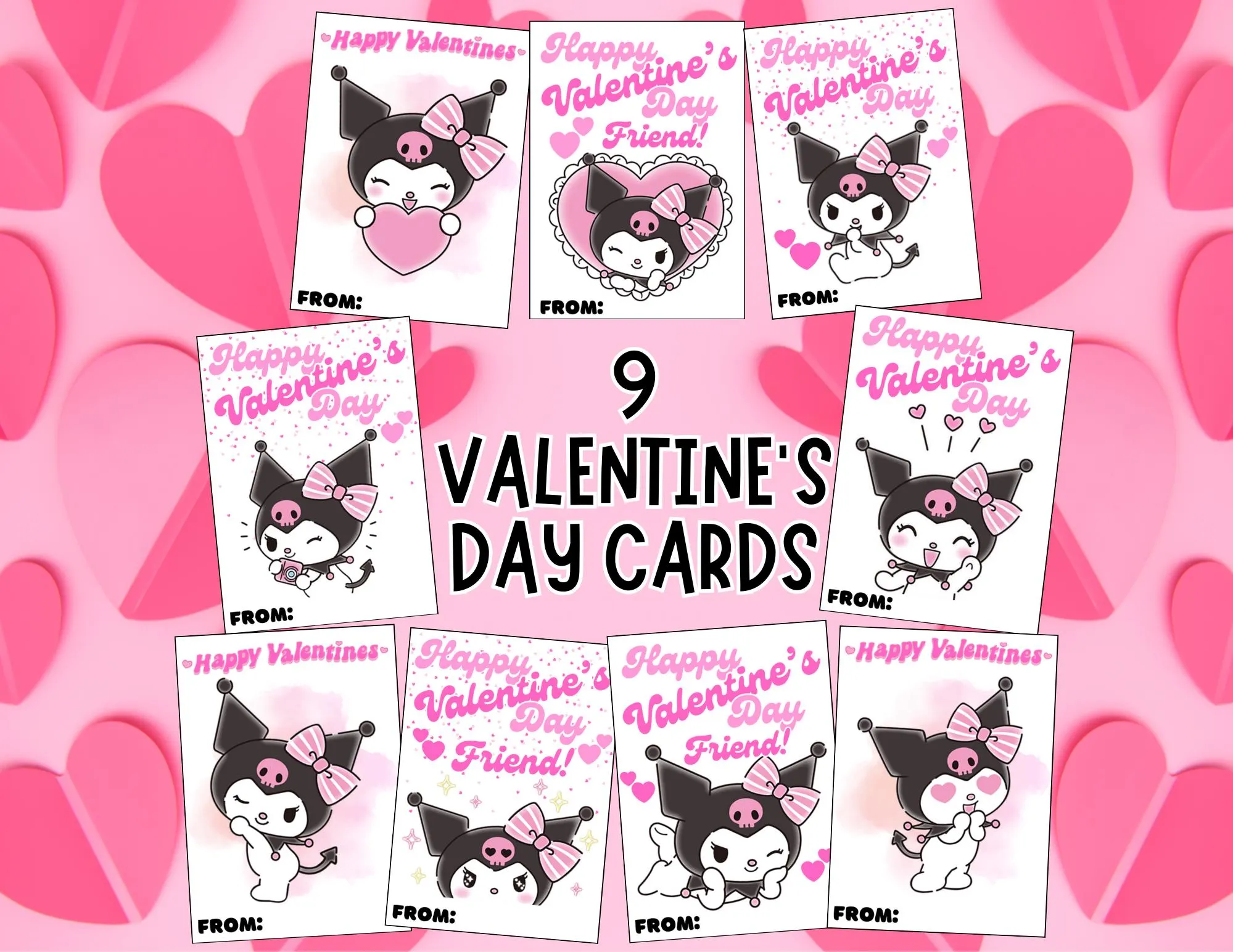 Kuromi Printable Valentines Kuromi Love