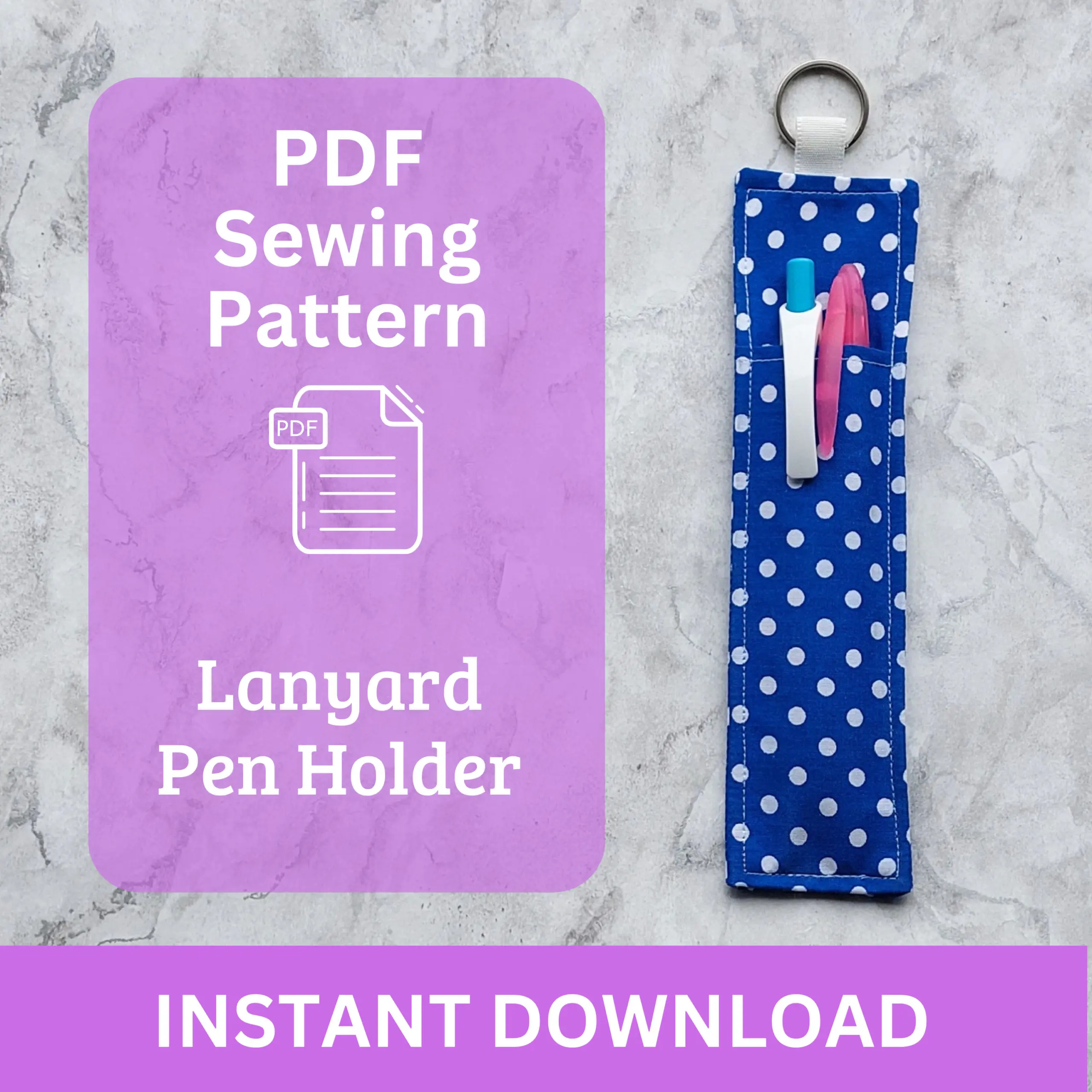 Lanyard Pen Holder Sewing Pattern