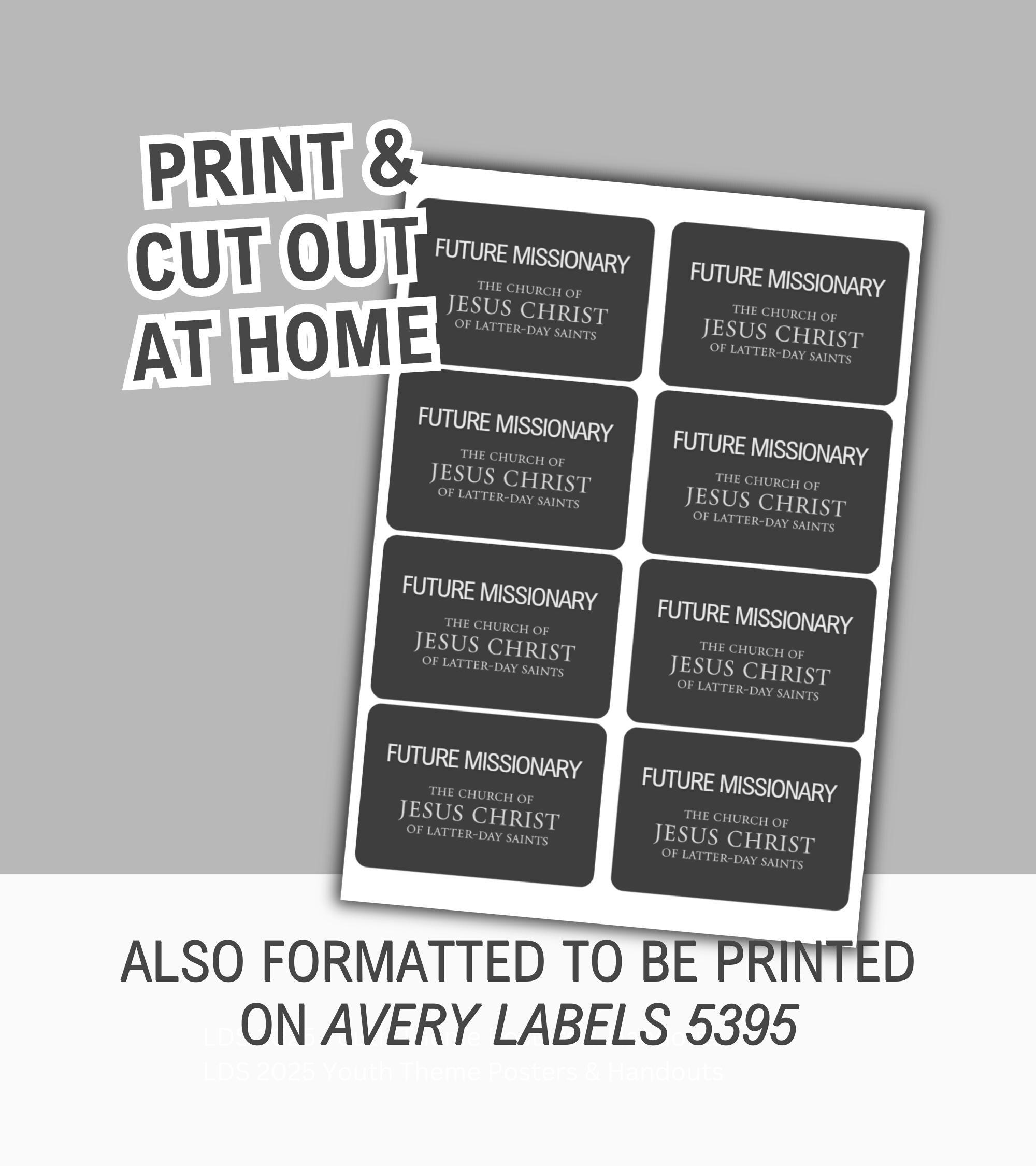 Lds Missionary Name Tags Template
